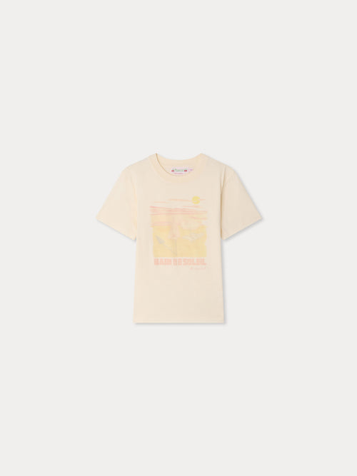 T-shirt Thida imprimé bain de soleil en coton biologique