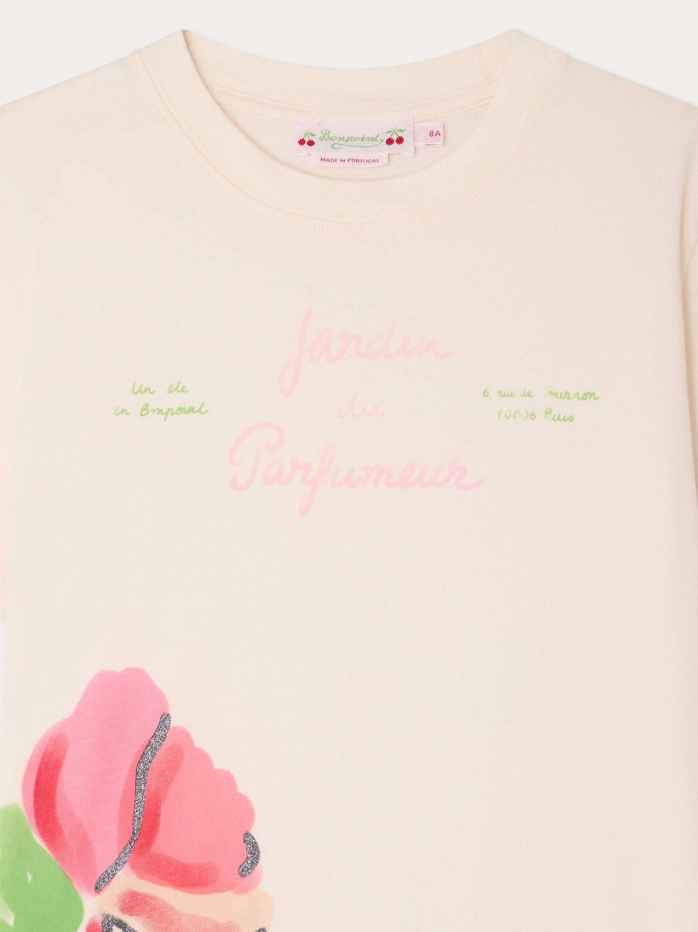 Thida T-Shirt mit „Jardin du Parfumeur”-Aufdruck aus Bio-Baumwolle