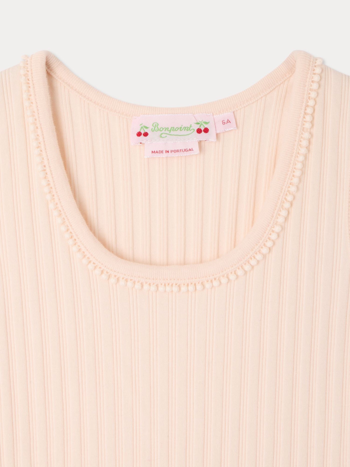 Débardeur Edina rose poudré col rond