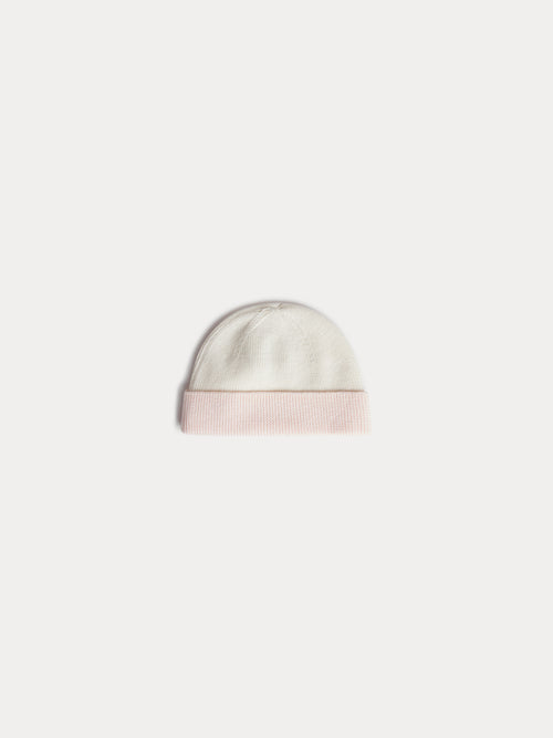 Bonnet Darbo en laine et coton blanc lait