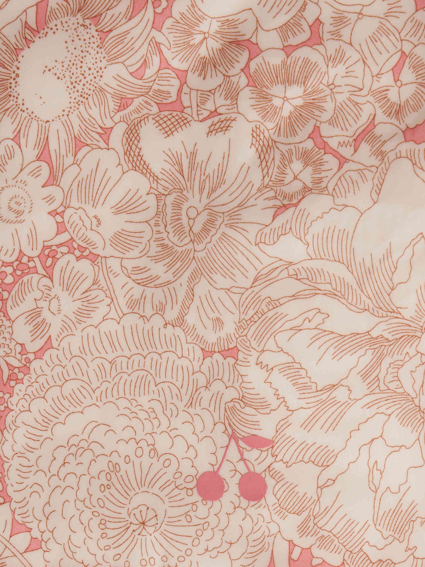 Carnet de santé Ebba rose en tissu Liberty en coton biologique enduit