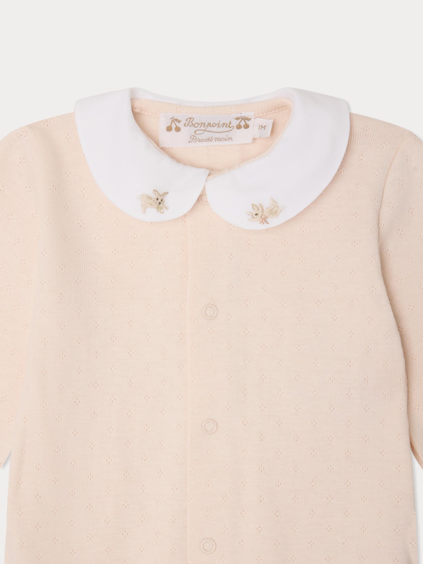 Pyjama Cayla lapin brodé main en coton biologique