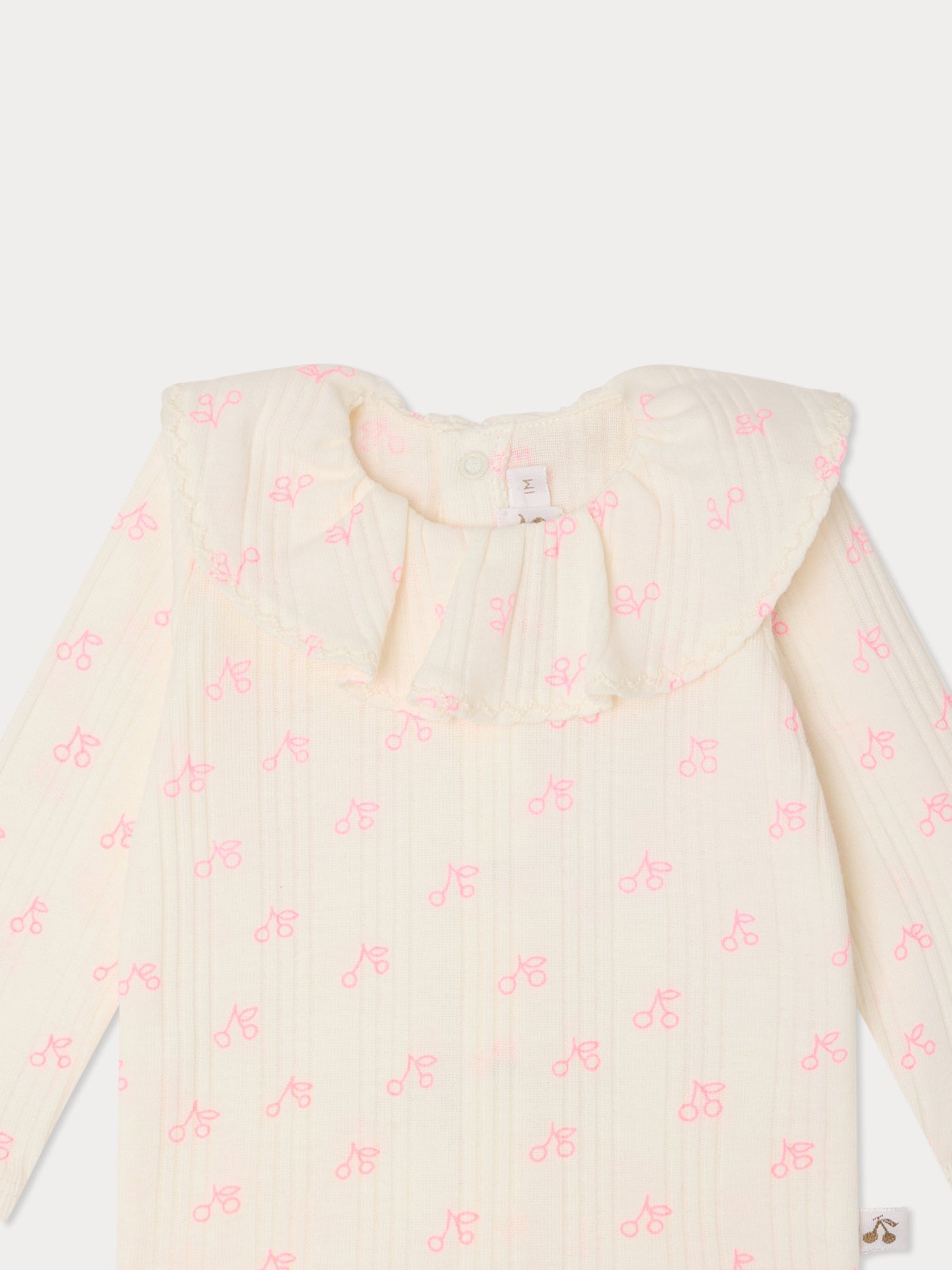 Ensemble Jelsia imprimé cerises en coton côtelé biologique