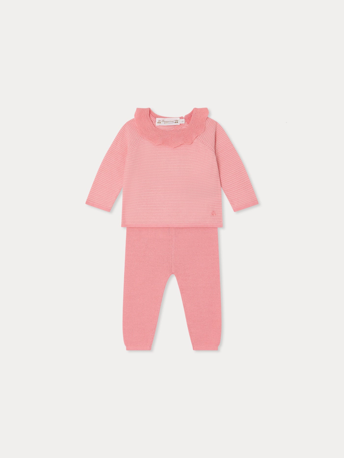 Ensemble Anisa à collerette fantaisie en coton biologique