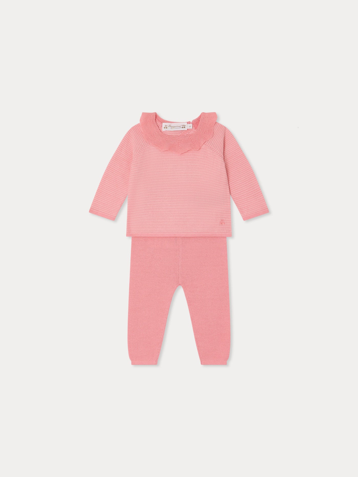 Ensemble Anisa à collerette fantaisie en coton biologique