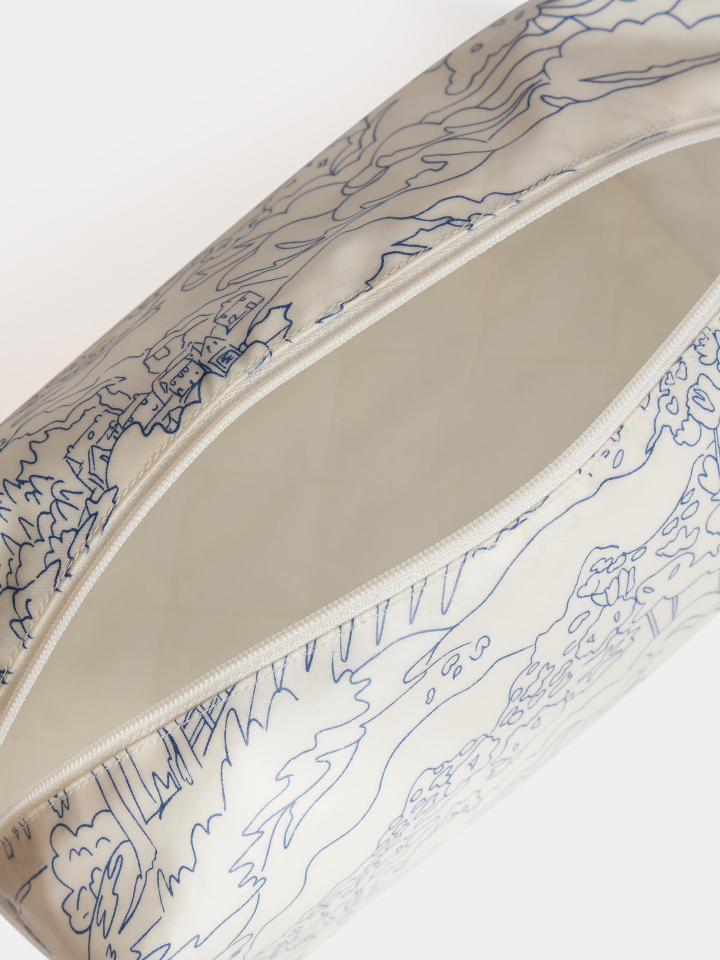 Blaue gesteppte Tasche aus Liberty-Bio-Baumwollstoff