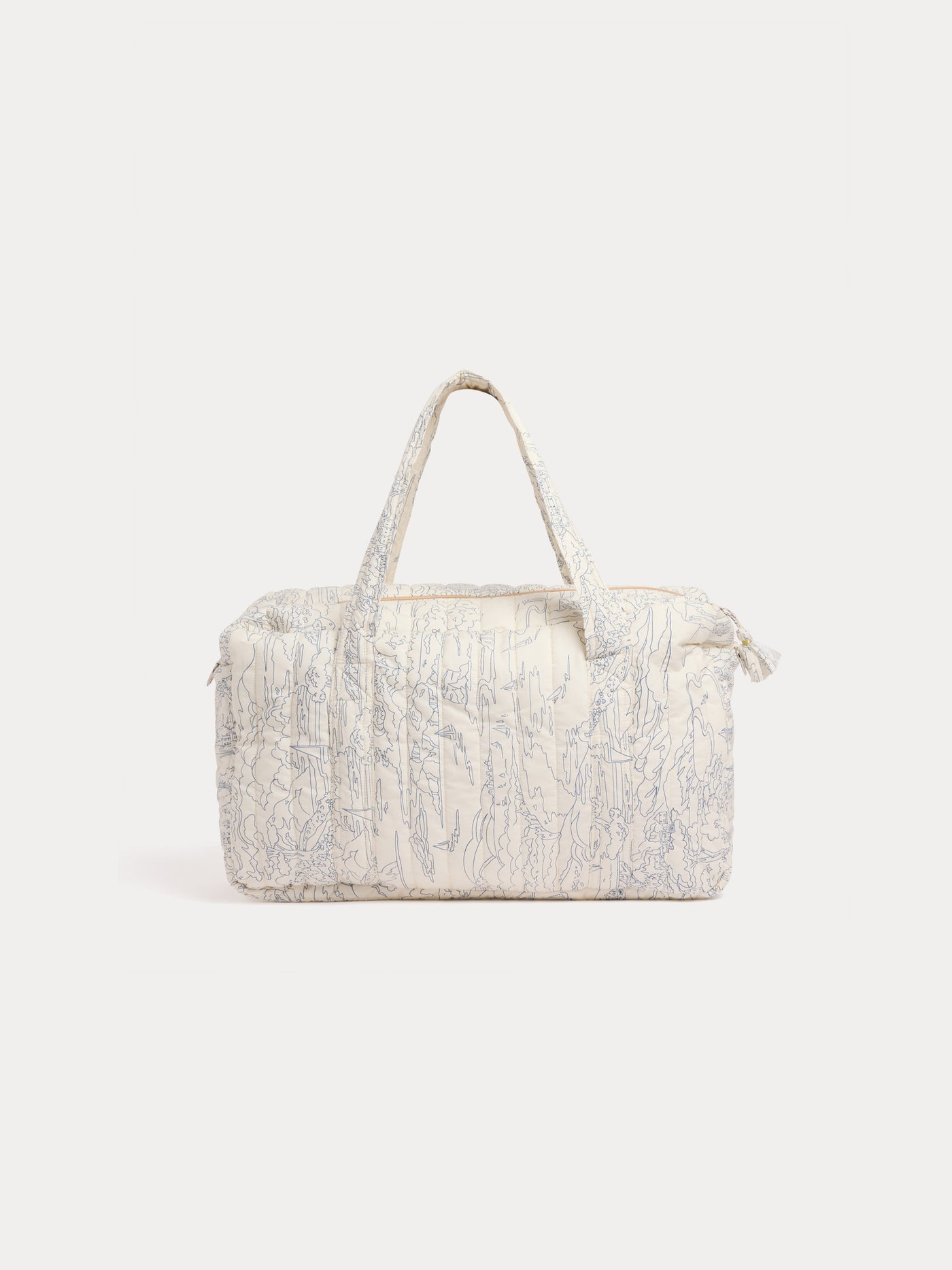 Sac à langer matelassé Piou bleu en tissu Liberty en coton biologique