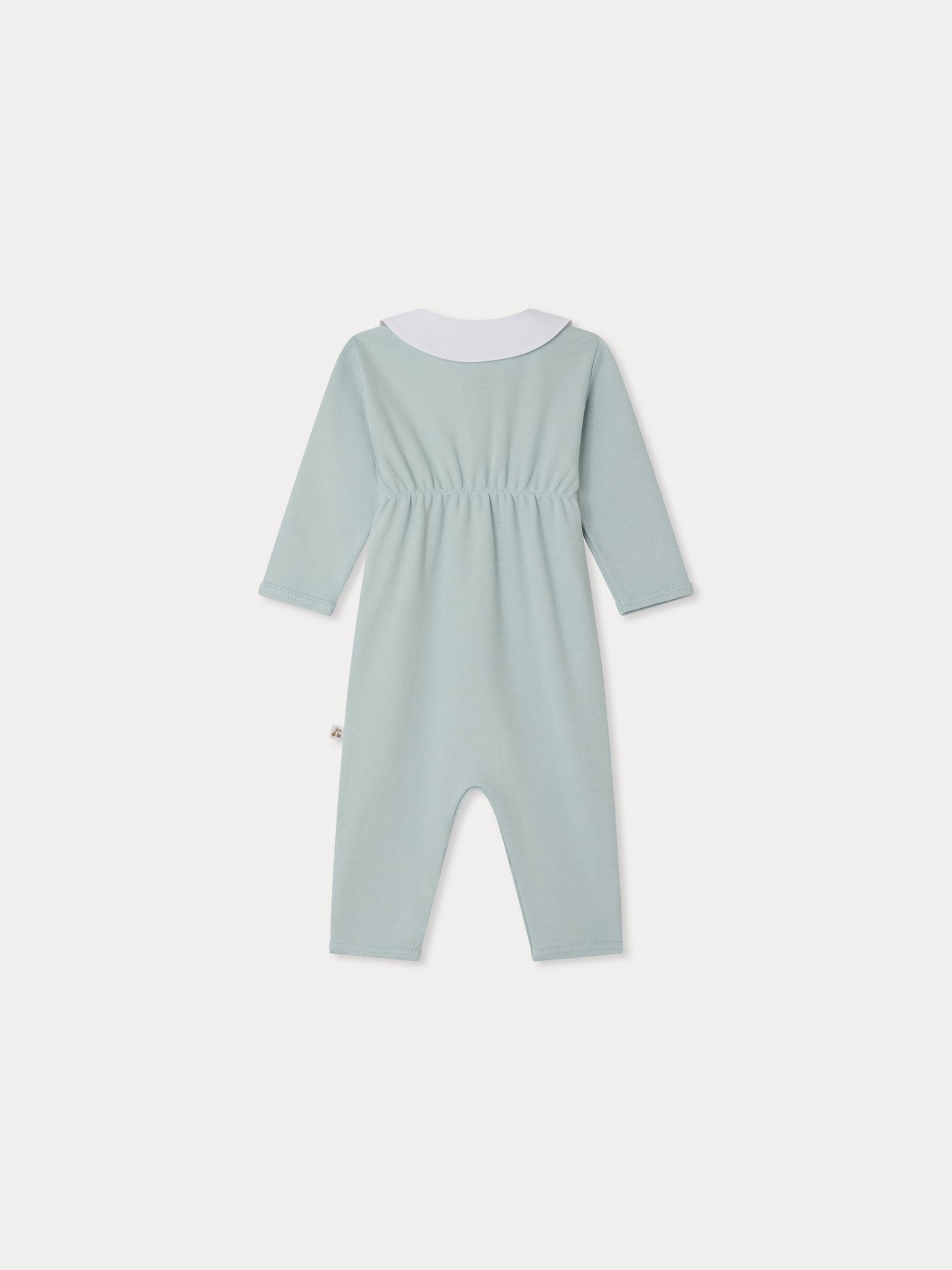 Pigiama Anton ricamato a mano con balene e conchiglie in cotone biologico