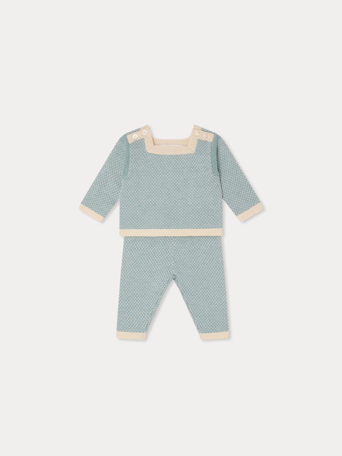 Set Joe con collo quadrato e maglia fantasia