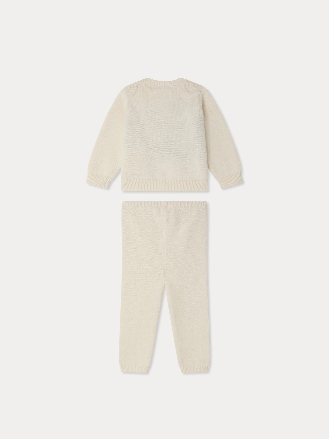 Leandre handbesticktes Set aus Bio-Baumwolle und Kaschmir