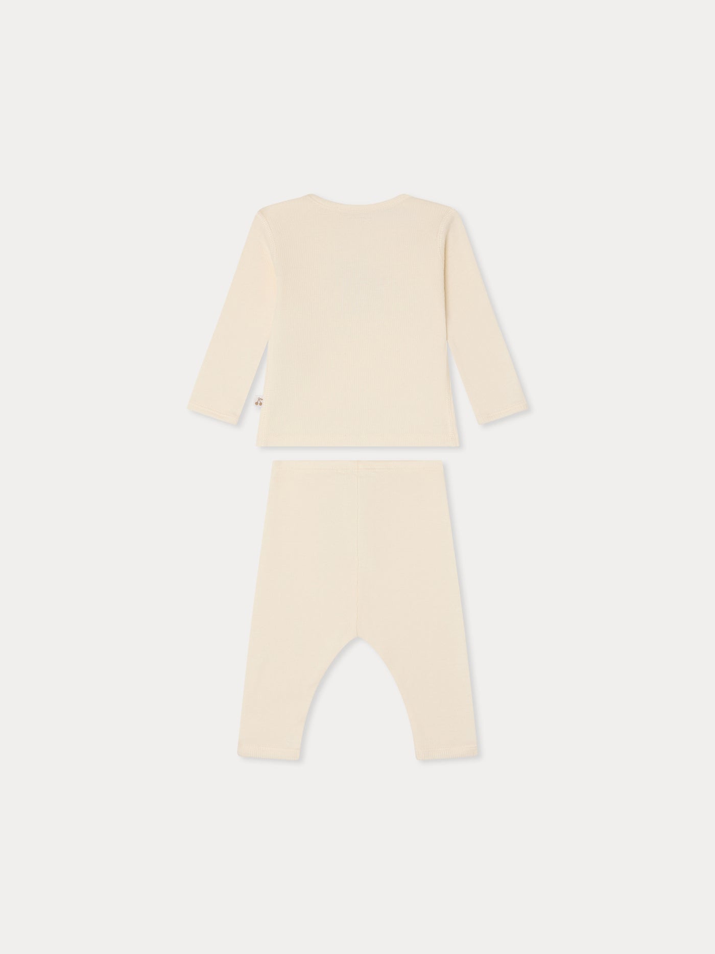 Set Timi ricamato con uccello in cotone biologico