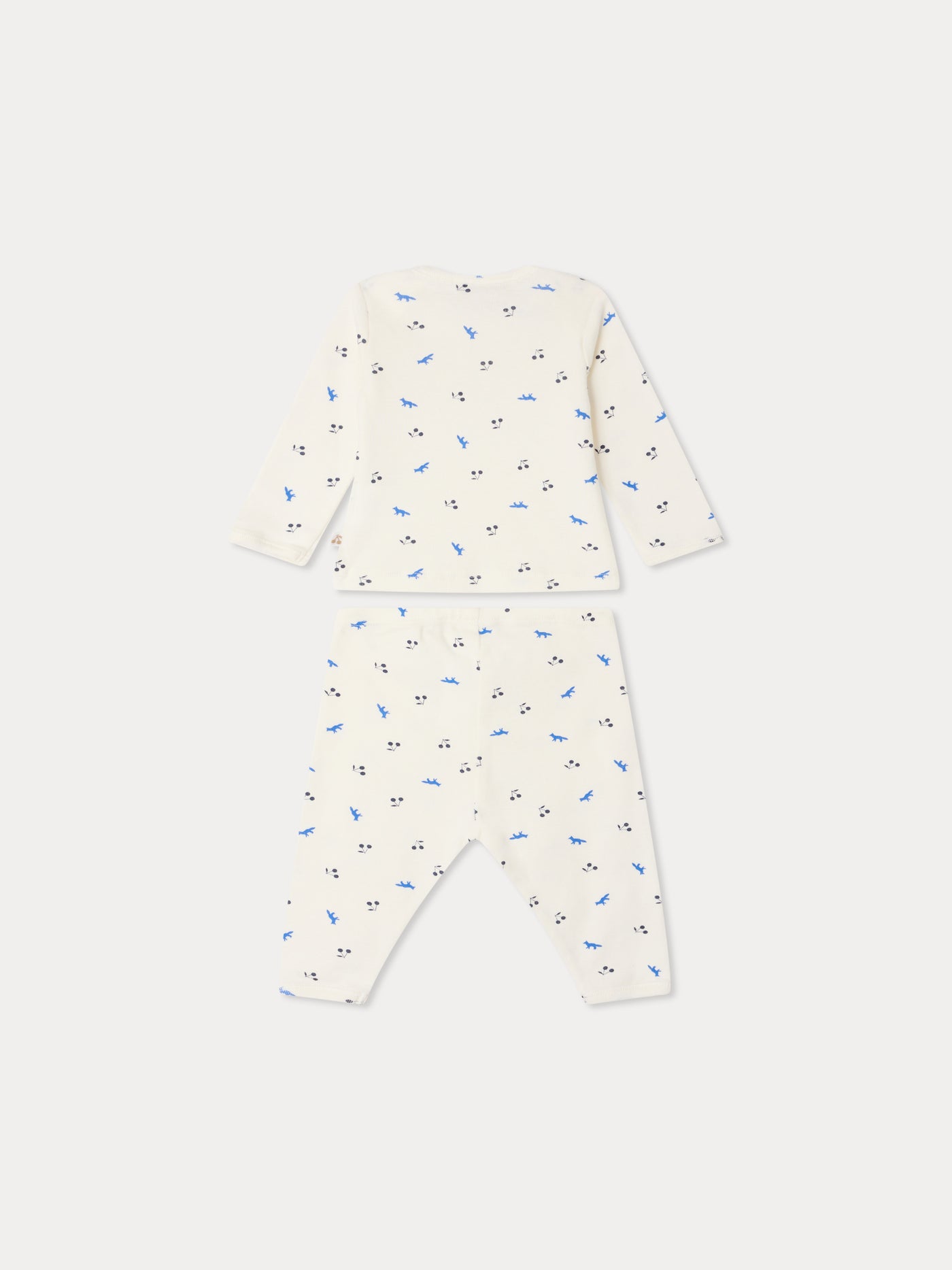 Bonpoint x Maison Kitsuné Ensemble Timi imprimé renards et cerises en coton biologique