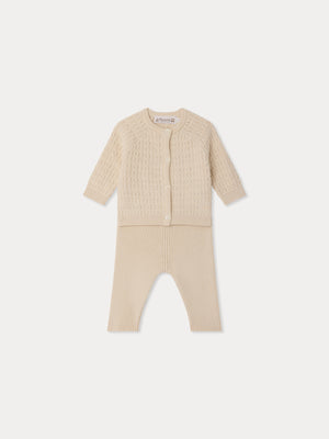 Ensemble Liusto maille fantaisie en coton biologique