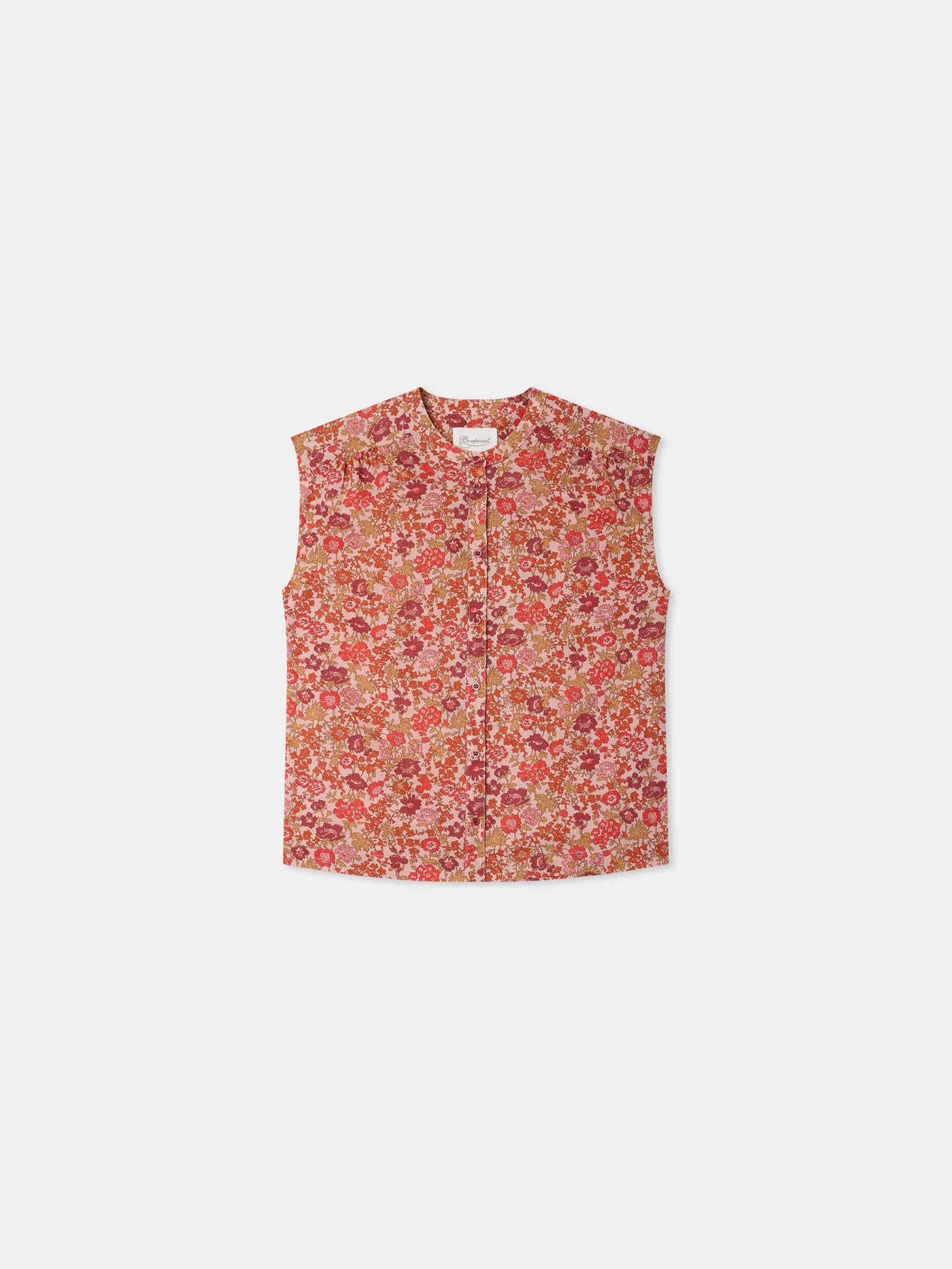 Blouse Leonide à col officier en tissu Liberty en coton biologique