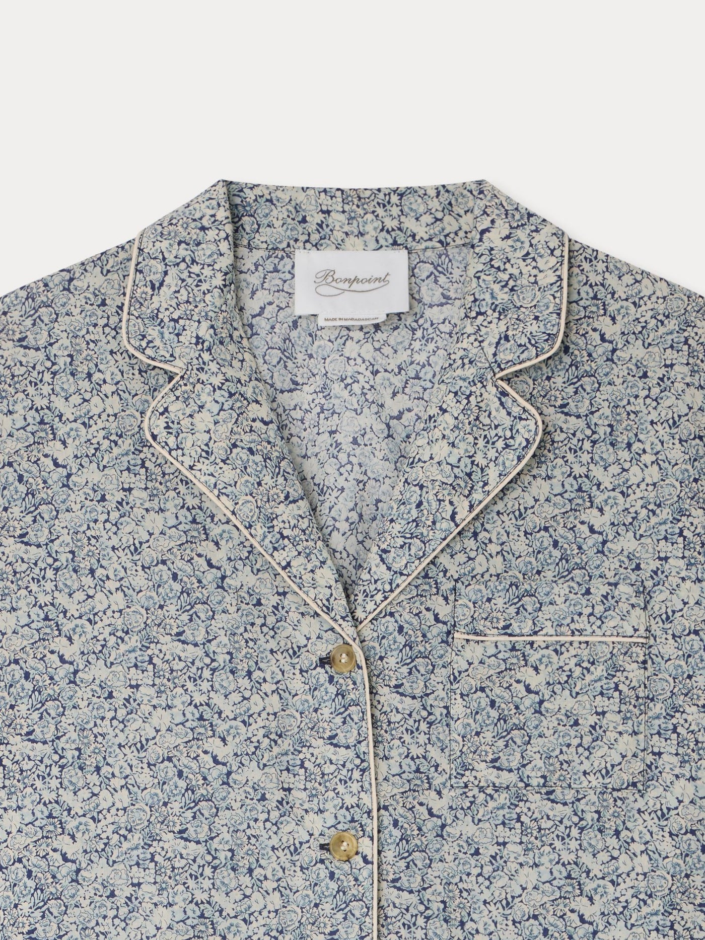 Lima shirt pajamas in Liberty organic cotton fabric