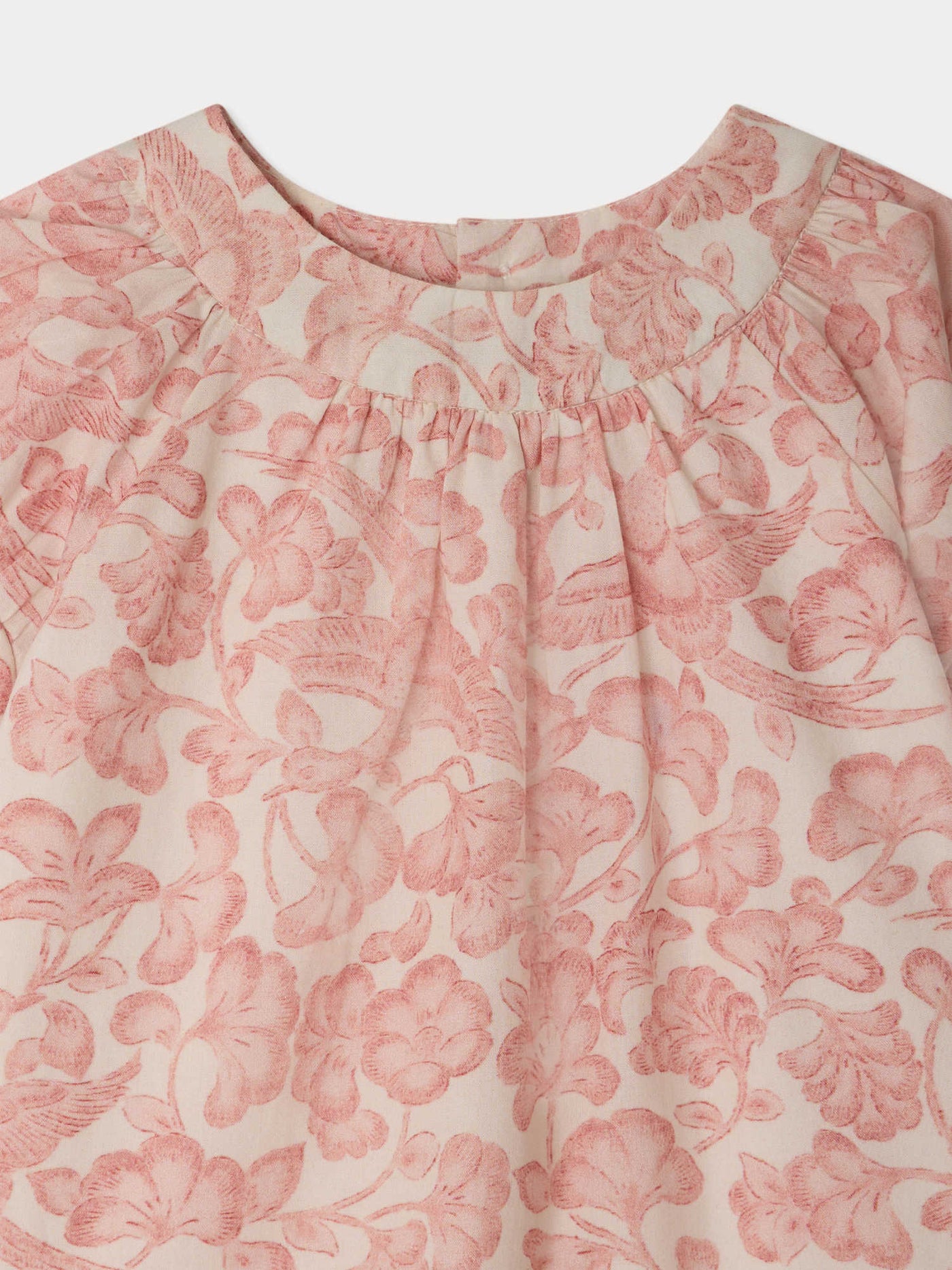 Cachouli-Kleid mit Ballonärmeln aus Bio-Baumwolle