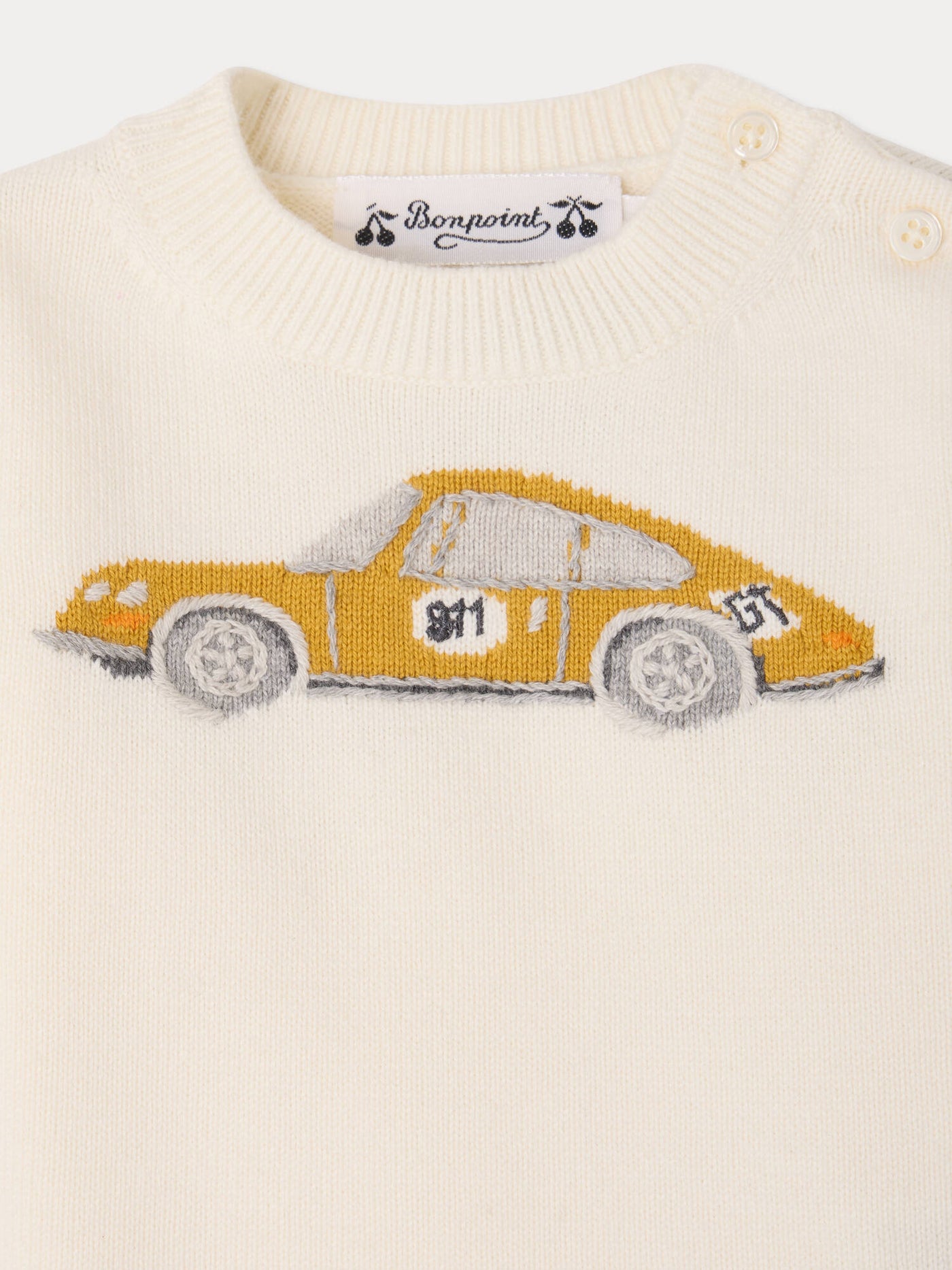 Bonpoint x Porsche Almire bestickte Pullover aus Bio-Baumwolle und Kaschmir