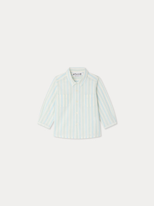 Camicia Lawson in popeline di cotone biologico a righe