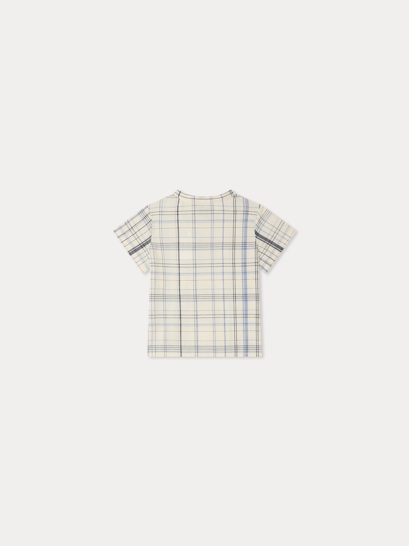 Camisa Cesari de cuadros y cuello mao