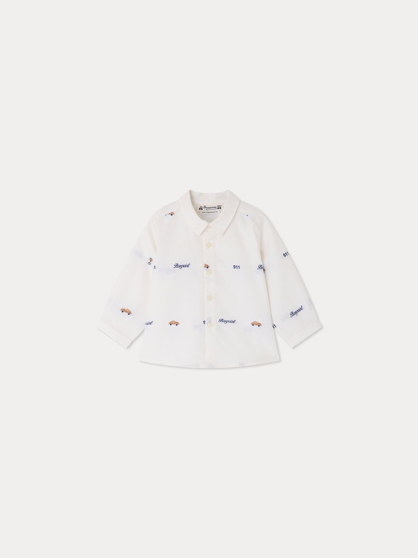 Bonpoint x Porsche Chemise Malo en jacquard léger de coton biologique