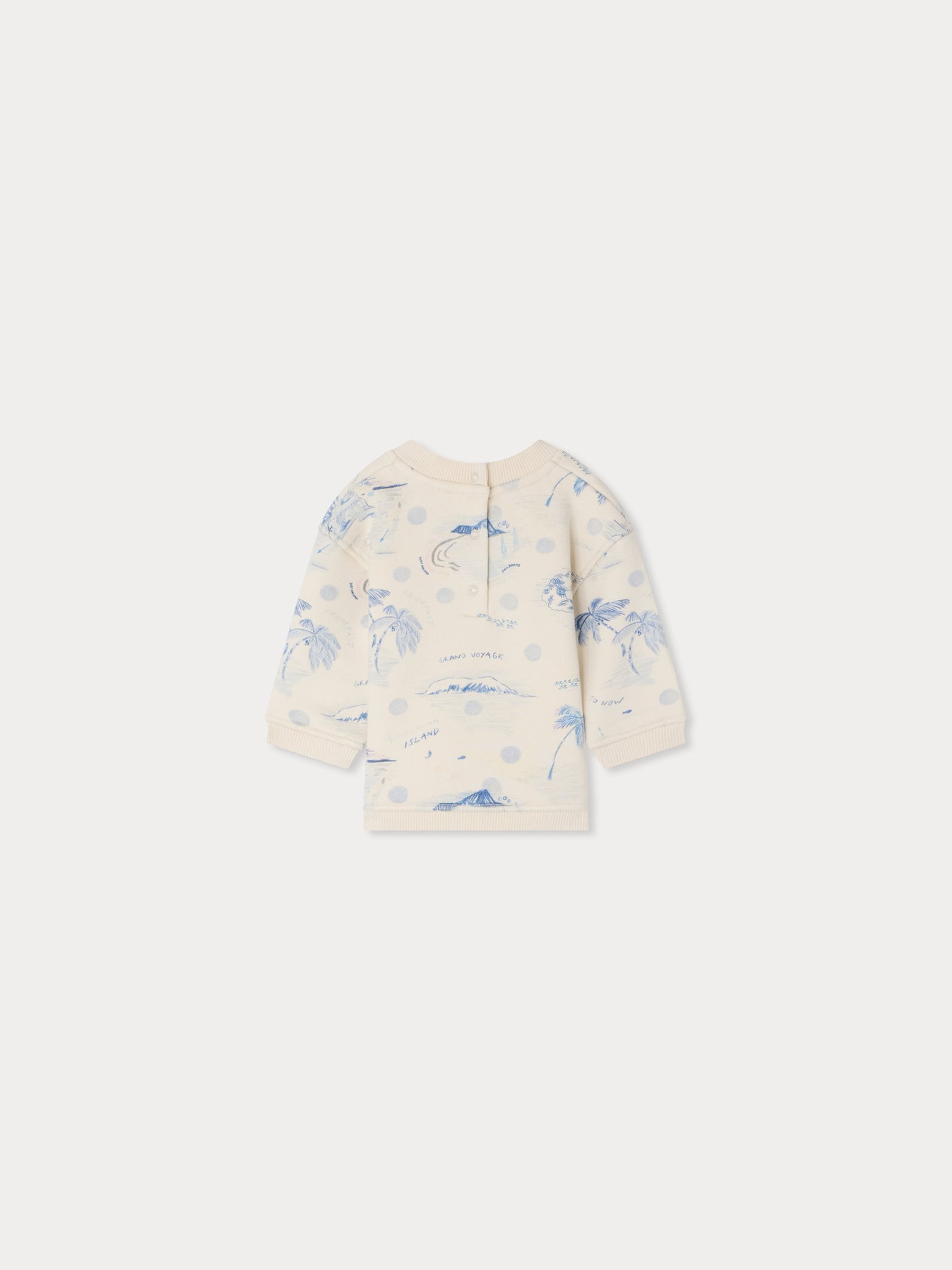 Dady sweatshirt with island print in organic cotton