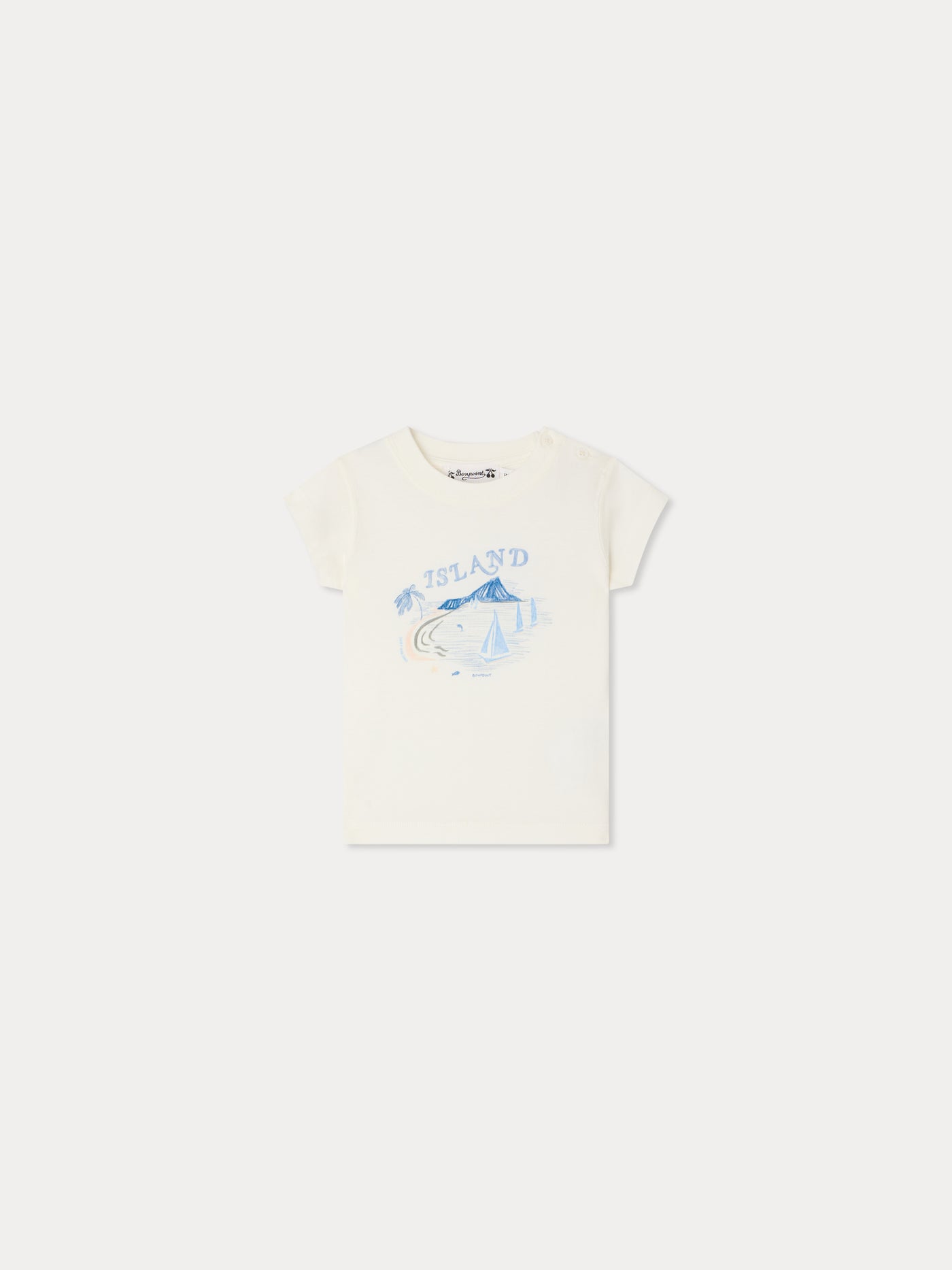 T-shirt Tom imprimé island en coton biologique
