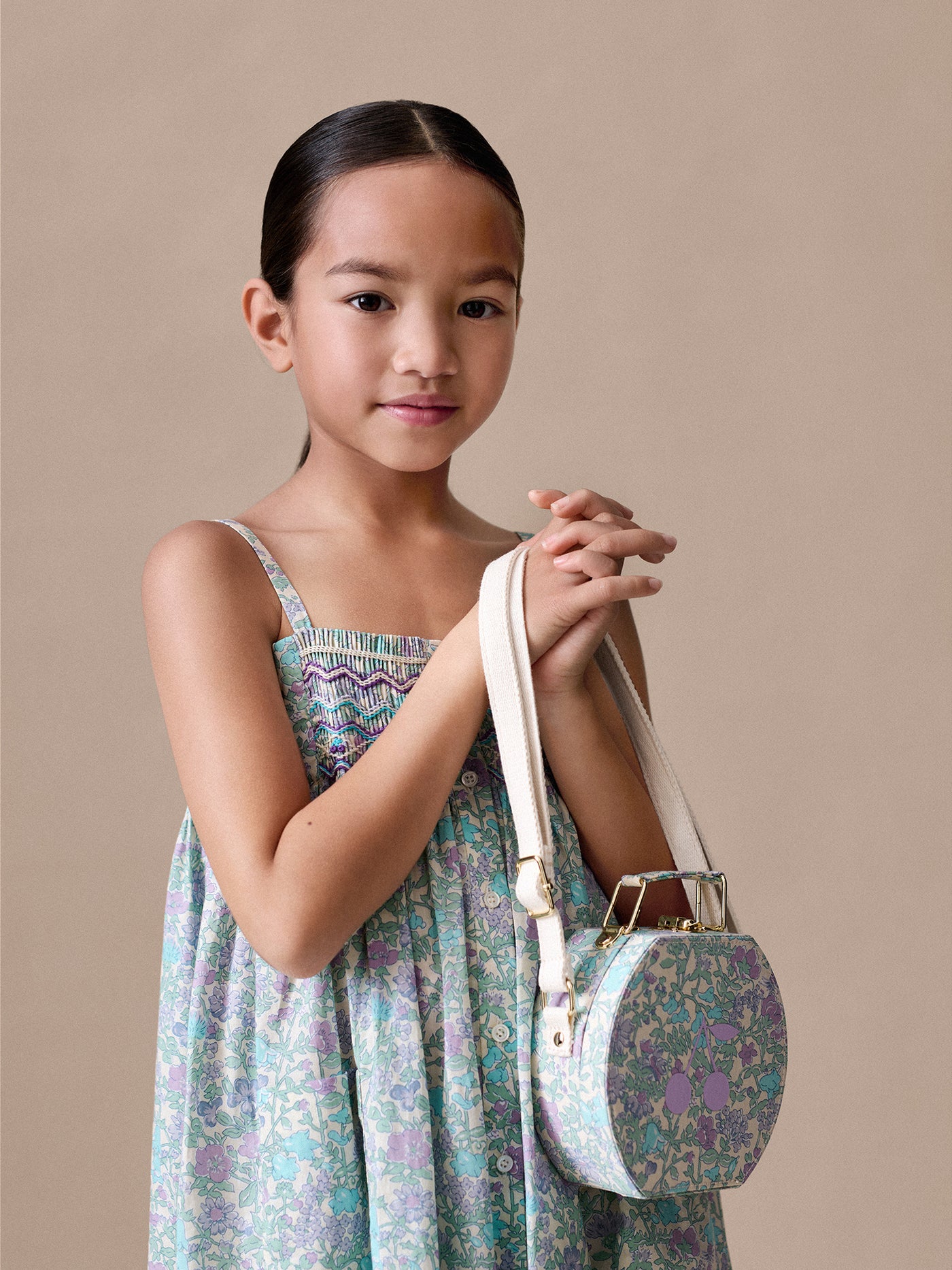 Sac Valisette Jadore en tissu Liberty avec imprimé cerise en coton biologique