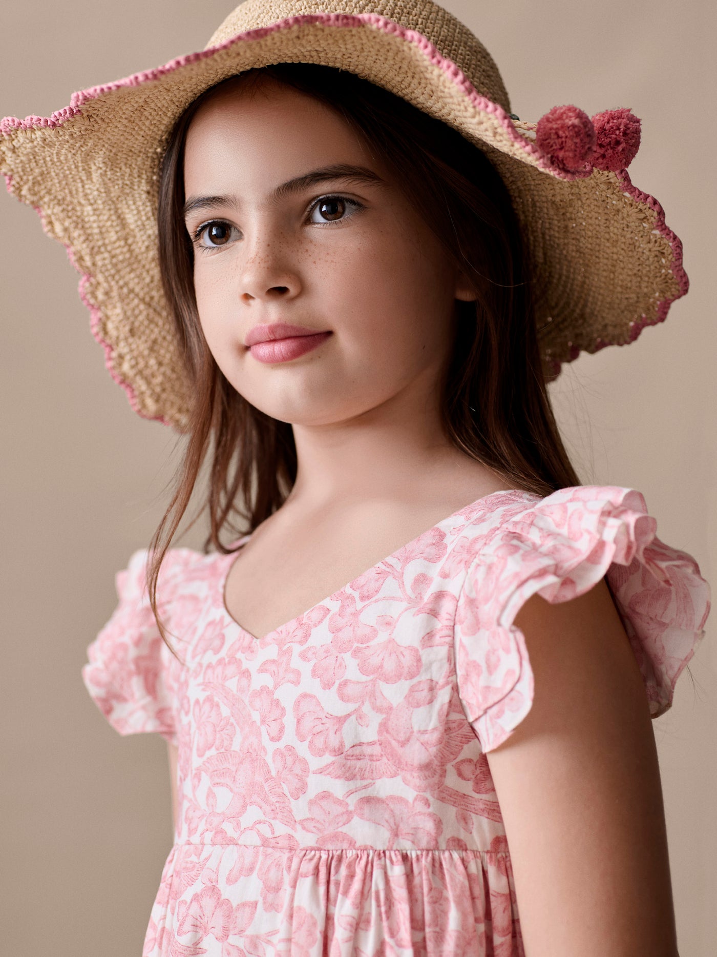 Lila hand-braided sun hat