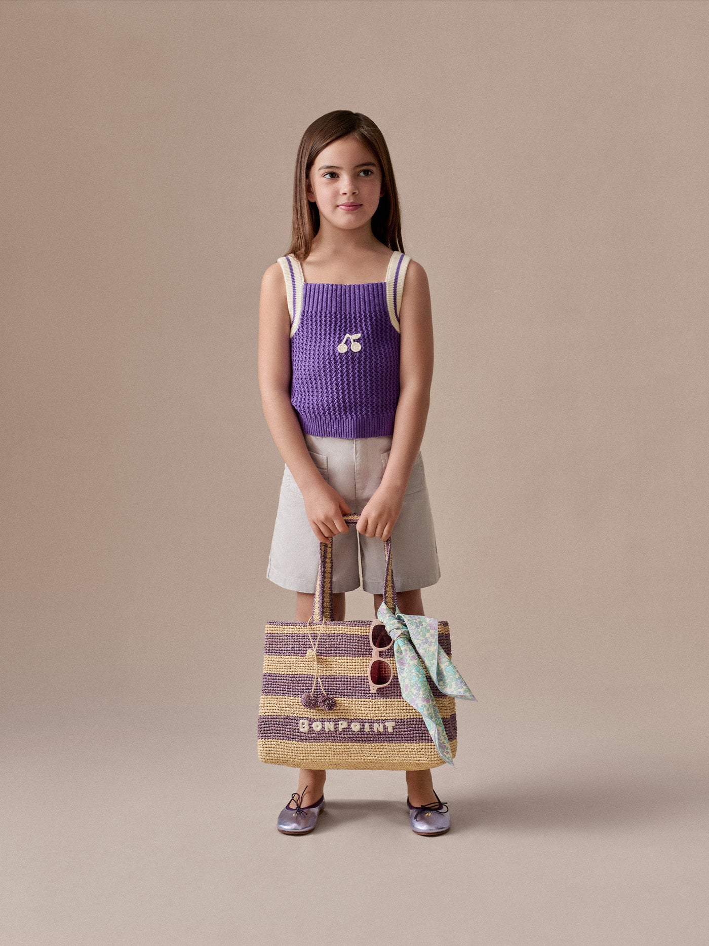 Pantaloncini in cotone biologico lilla Eureka