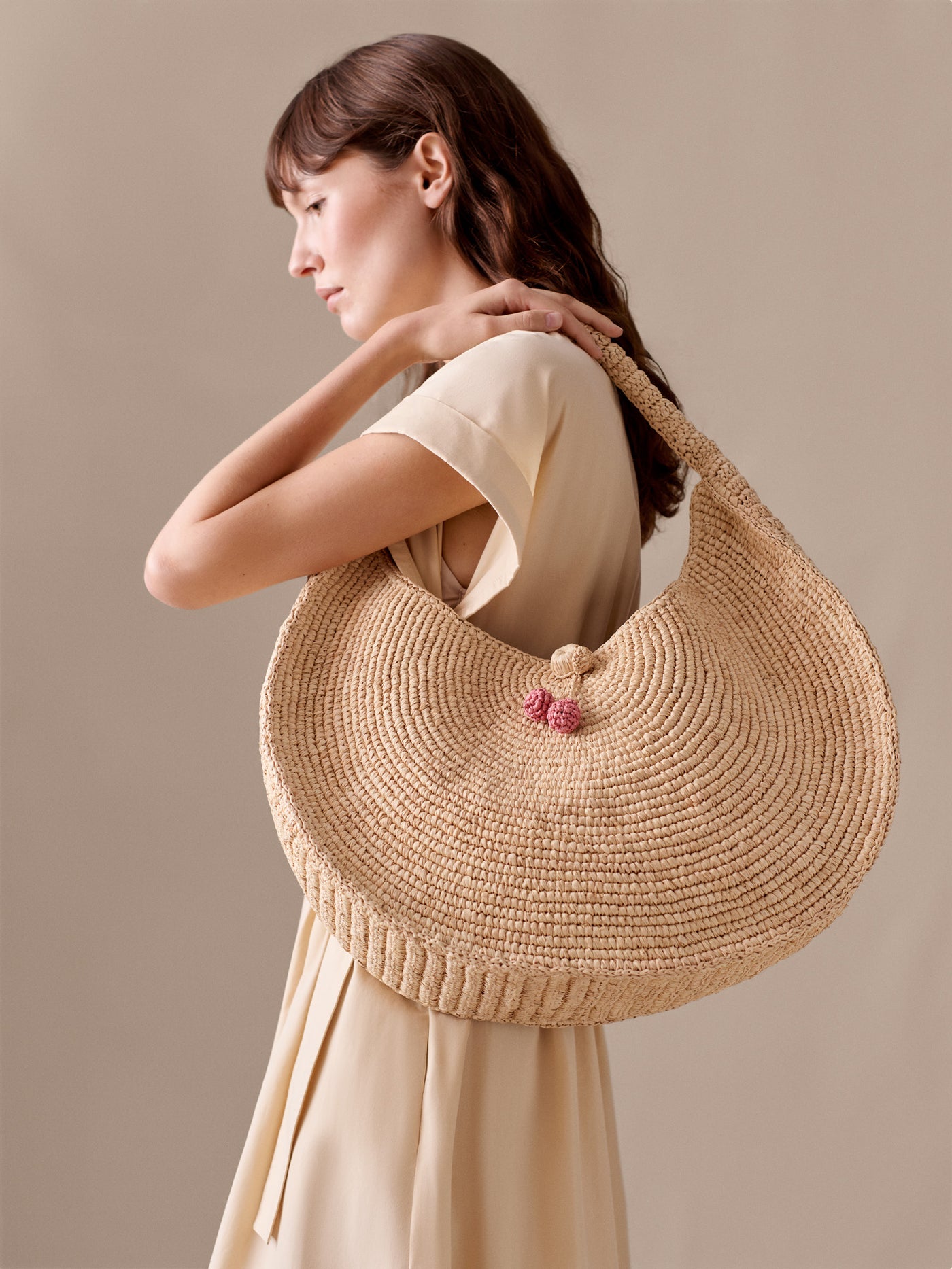 Handmade raffia Louisa bag