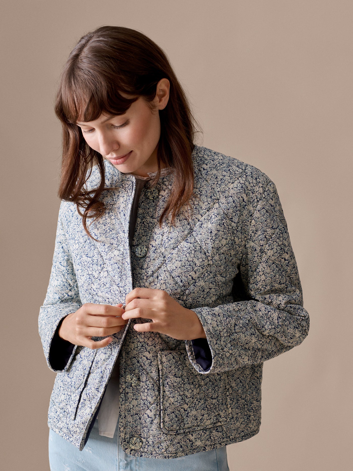Veste matelassée Lise-Marie en tissu Liberty en coton biologique