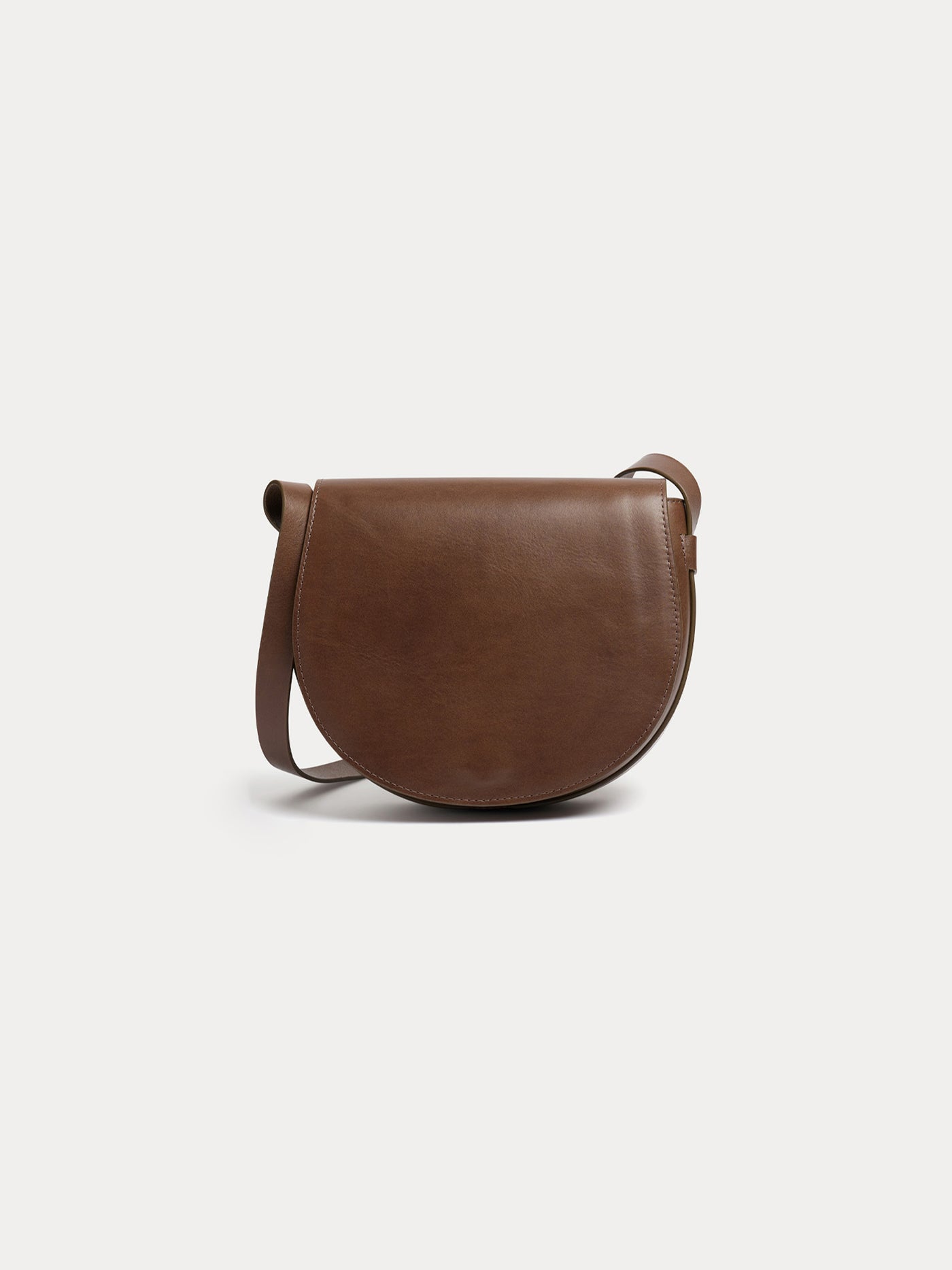 Brunette khaki flap bag