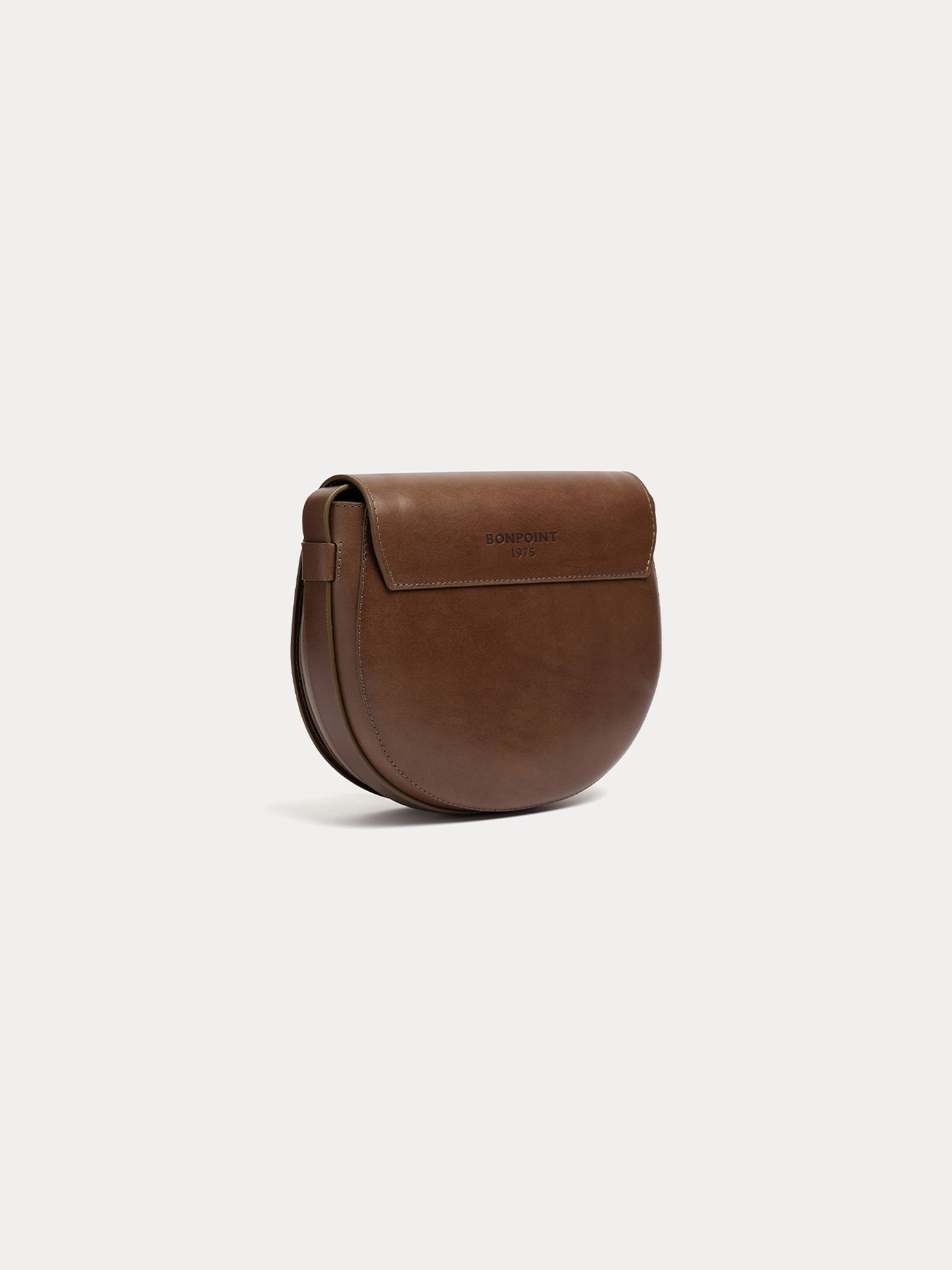 Brunette khaki flap bag