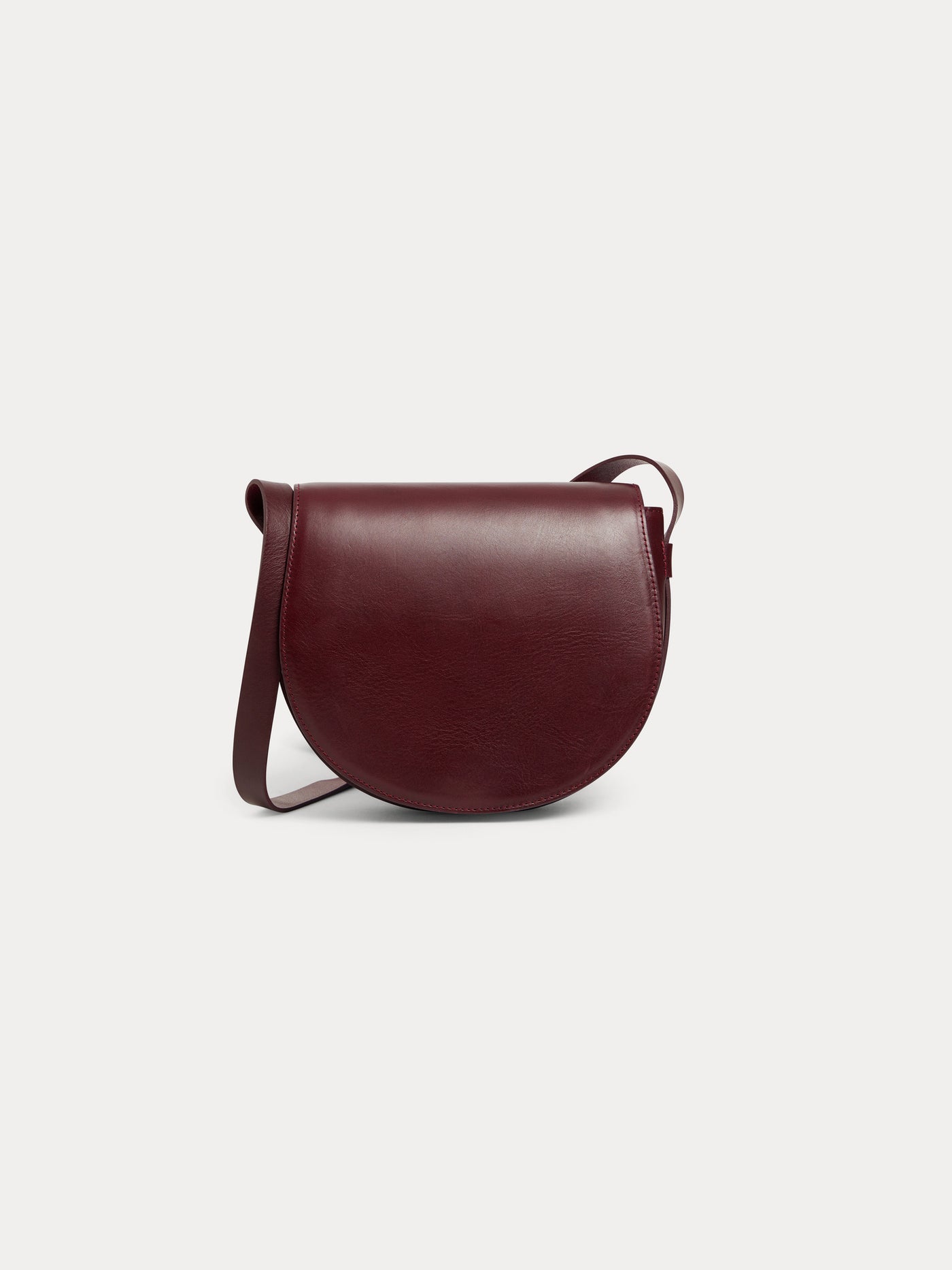 Brunette plum flap bag