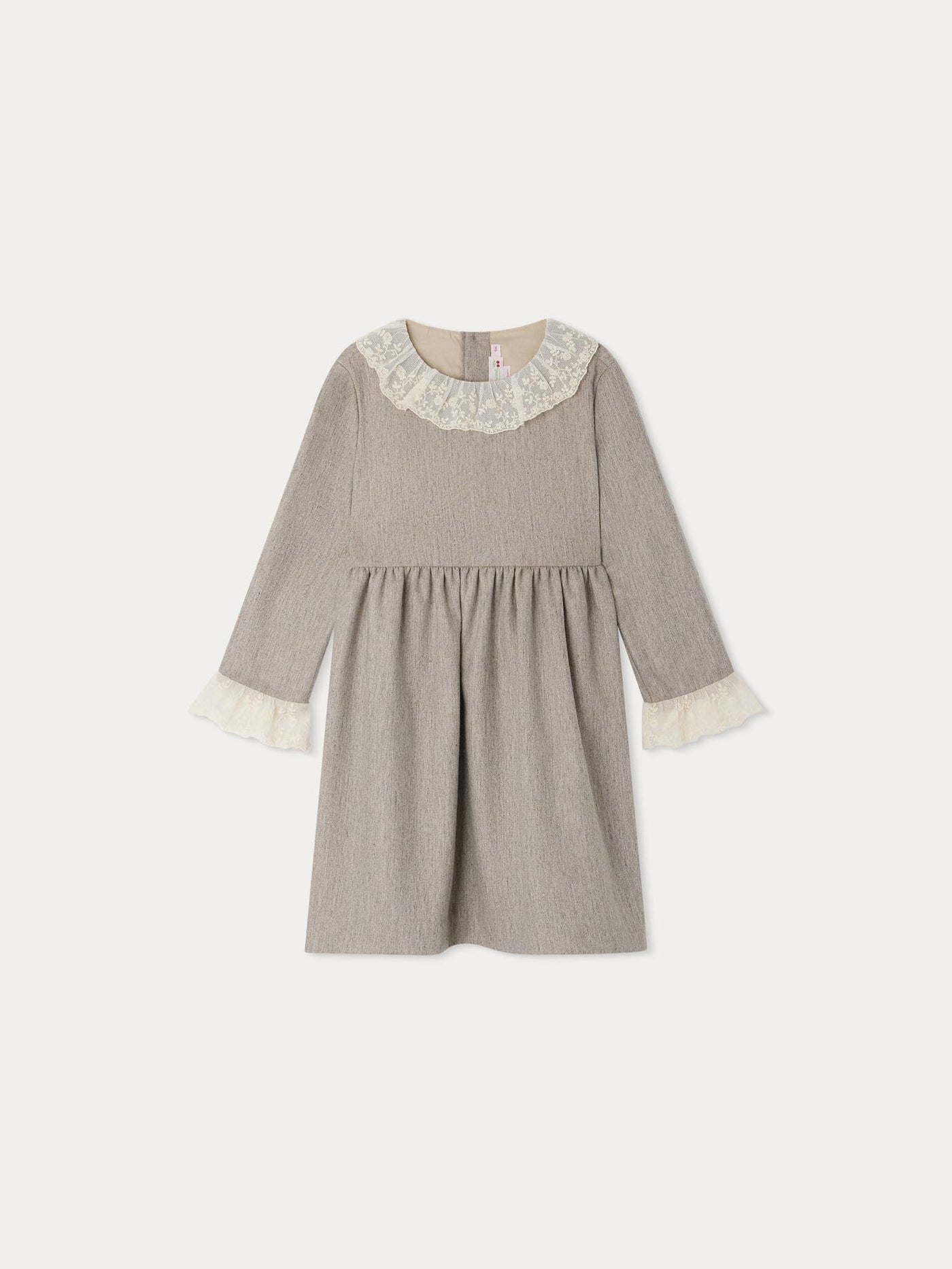 Robe Flavie à col brodé