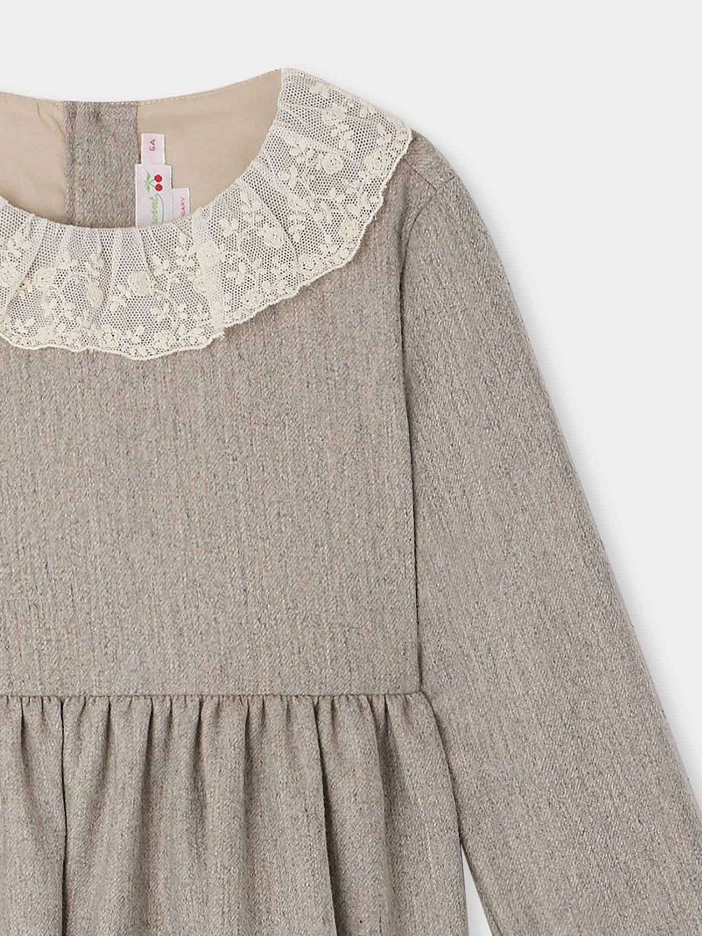 Robe Flavie à col brodé