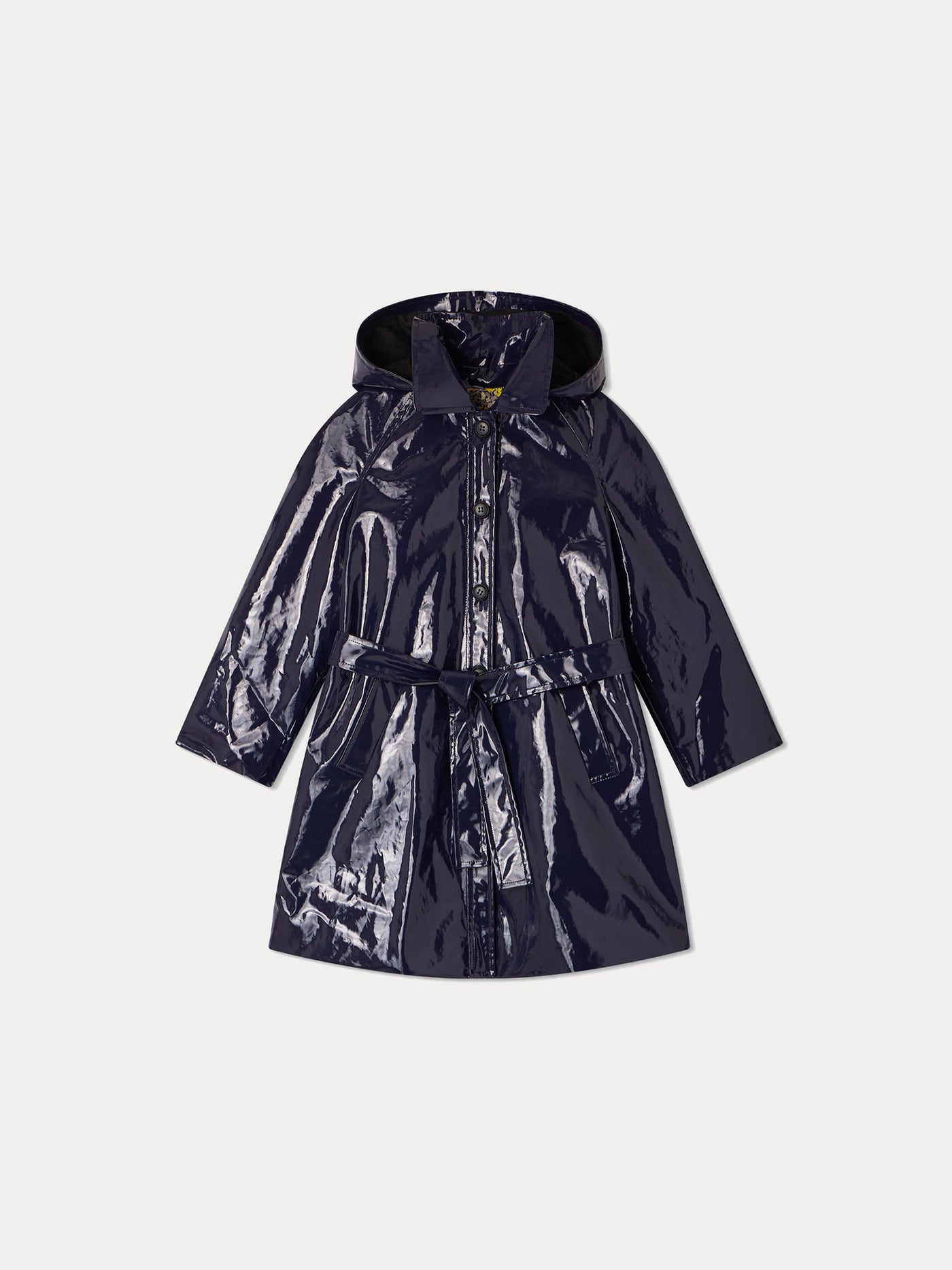 Tyla varnished cotton trench coat