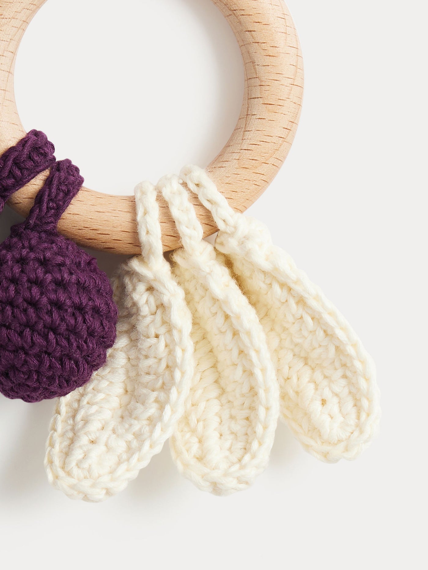 Be Cherry mini sonaglio viola all'uncinetto