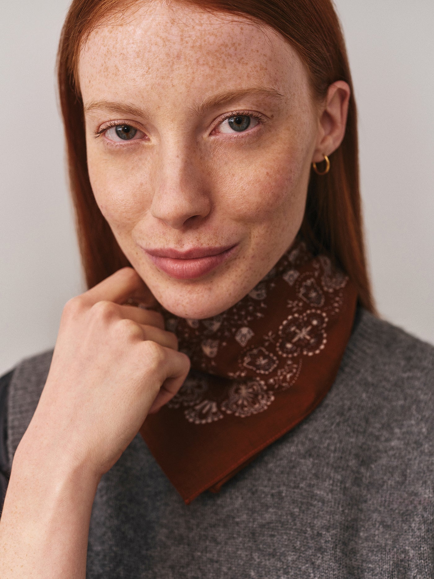 Moismont caramel cotton scarf