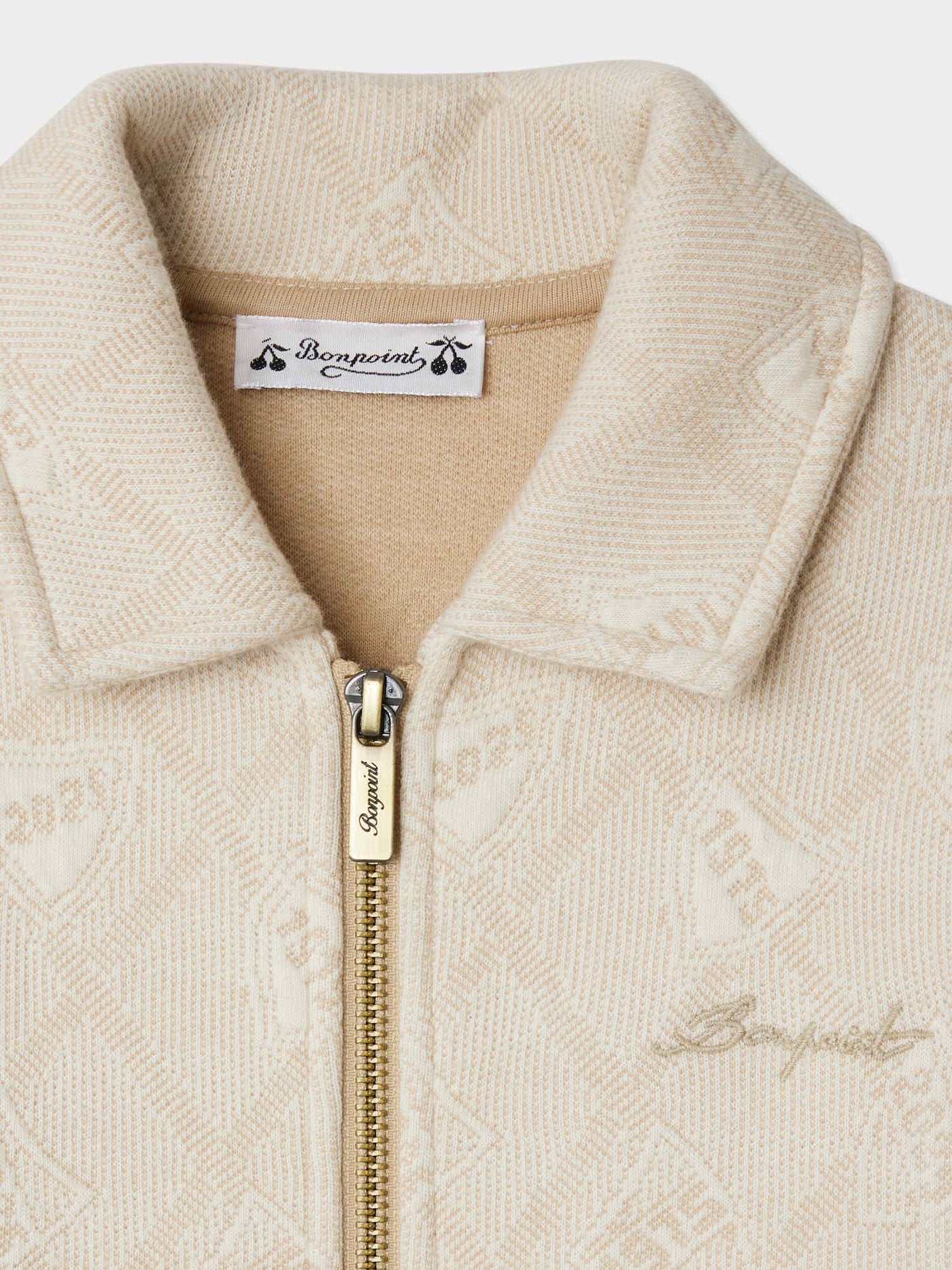 Veste Emeric matelassée à motif jacquard en coton biologique