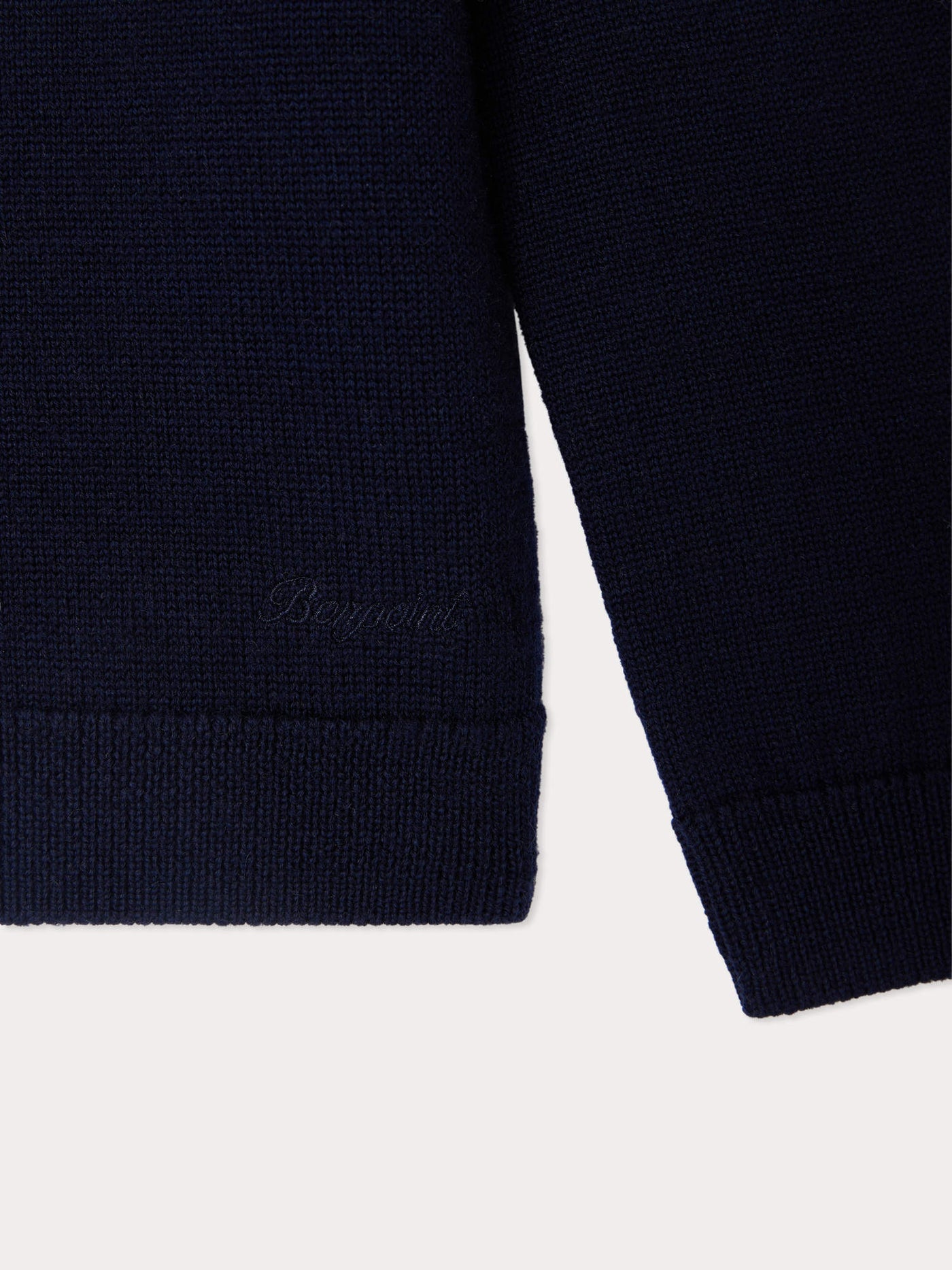 Jud sweater with "Made To Last Since 1975" embroidery in wool
