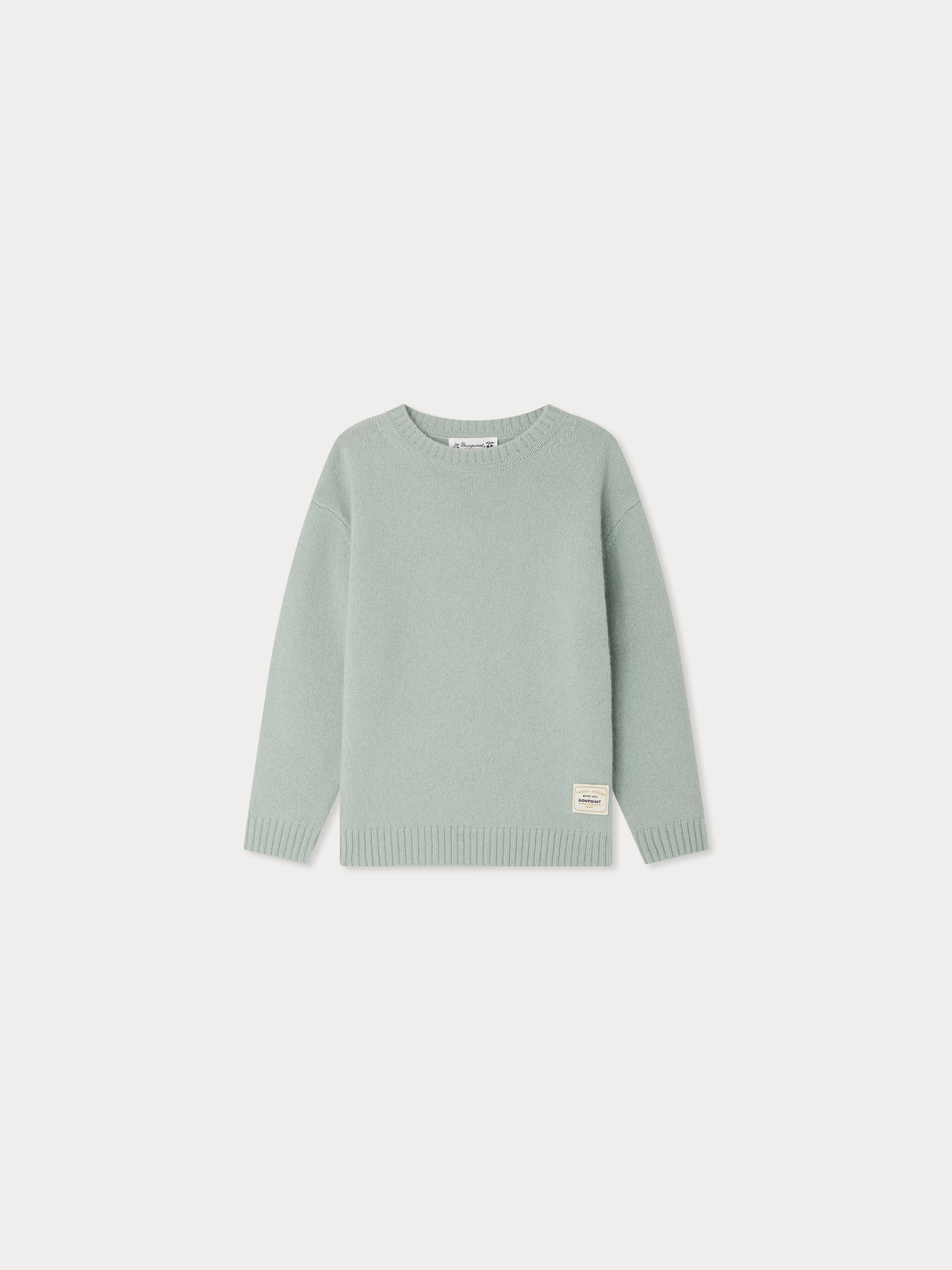 Pull Jason avec patchs aux coudes en laine bleu