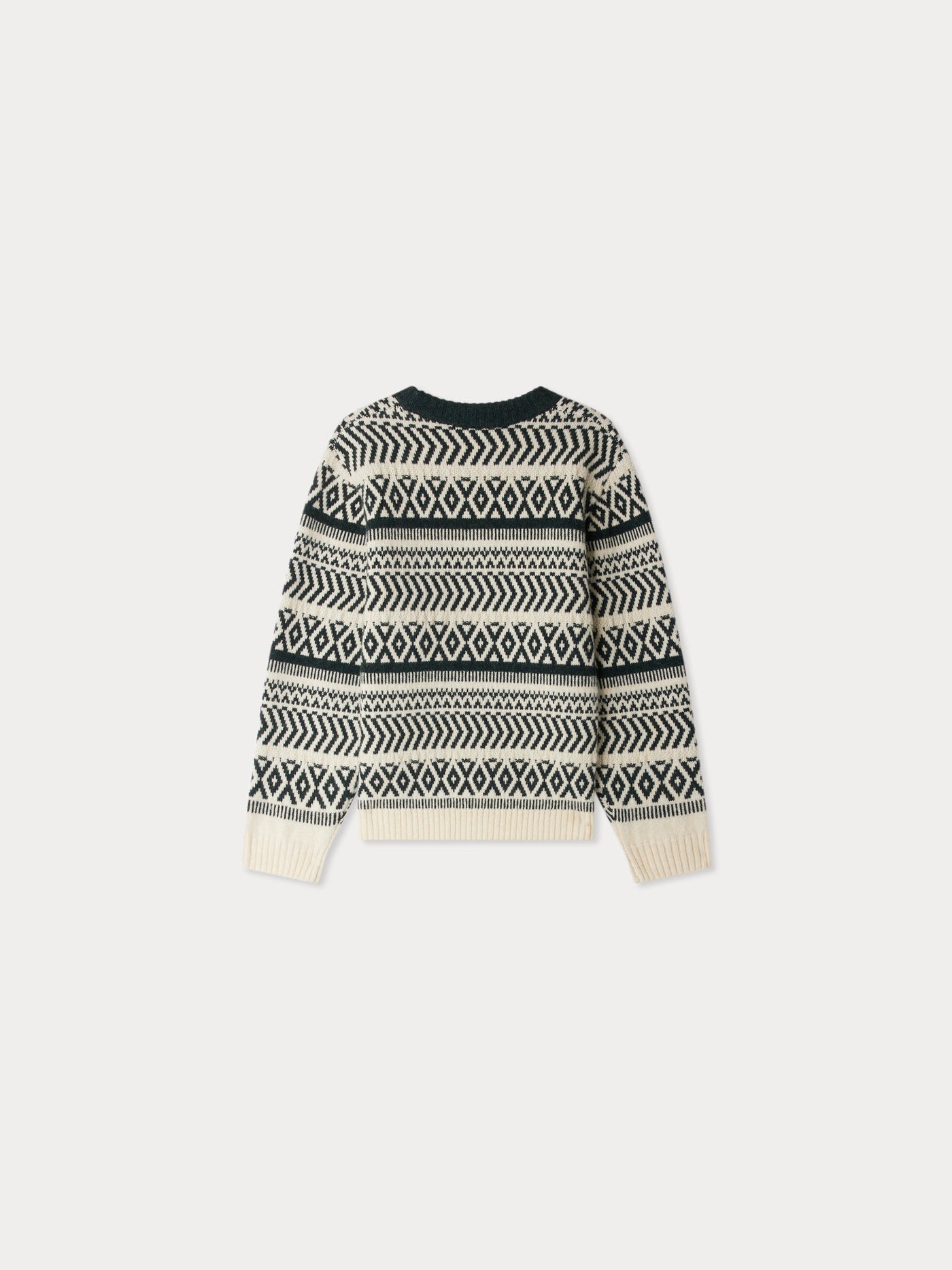 Jasiel Jacquard-Pullover aus Wolle mit Rundhalsausschnitt