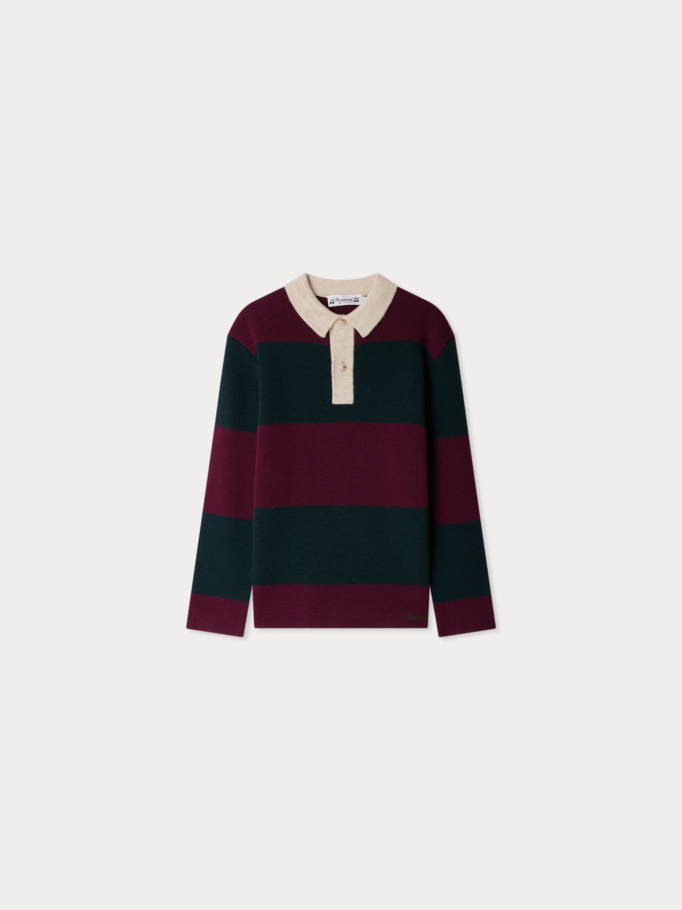 Jenson Burgundy Striped Wool Sweater