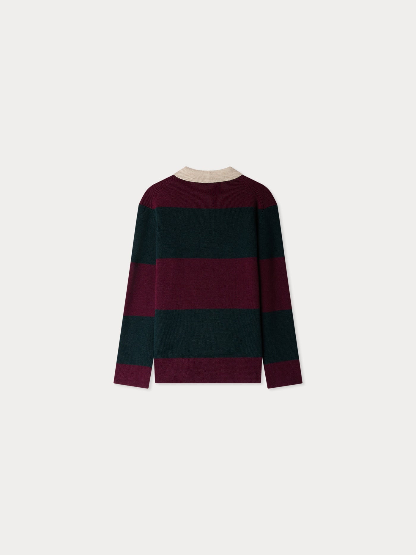 Jenson Burgundy Striped Wool Sweater