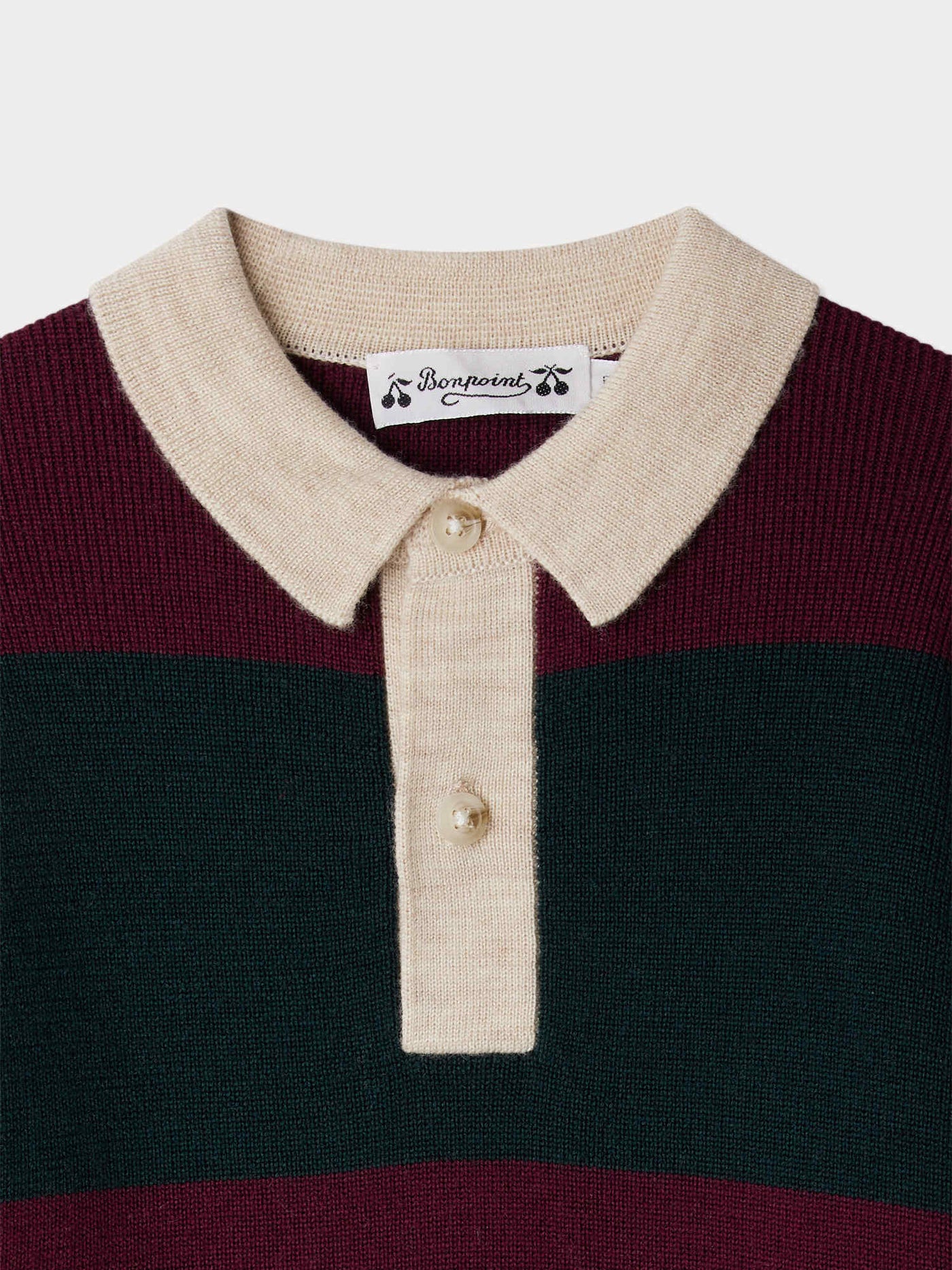 Jenson Burgundy Striped Wool Sweater