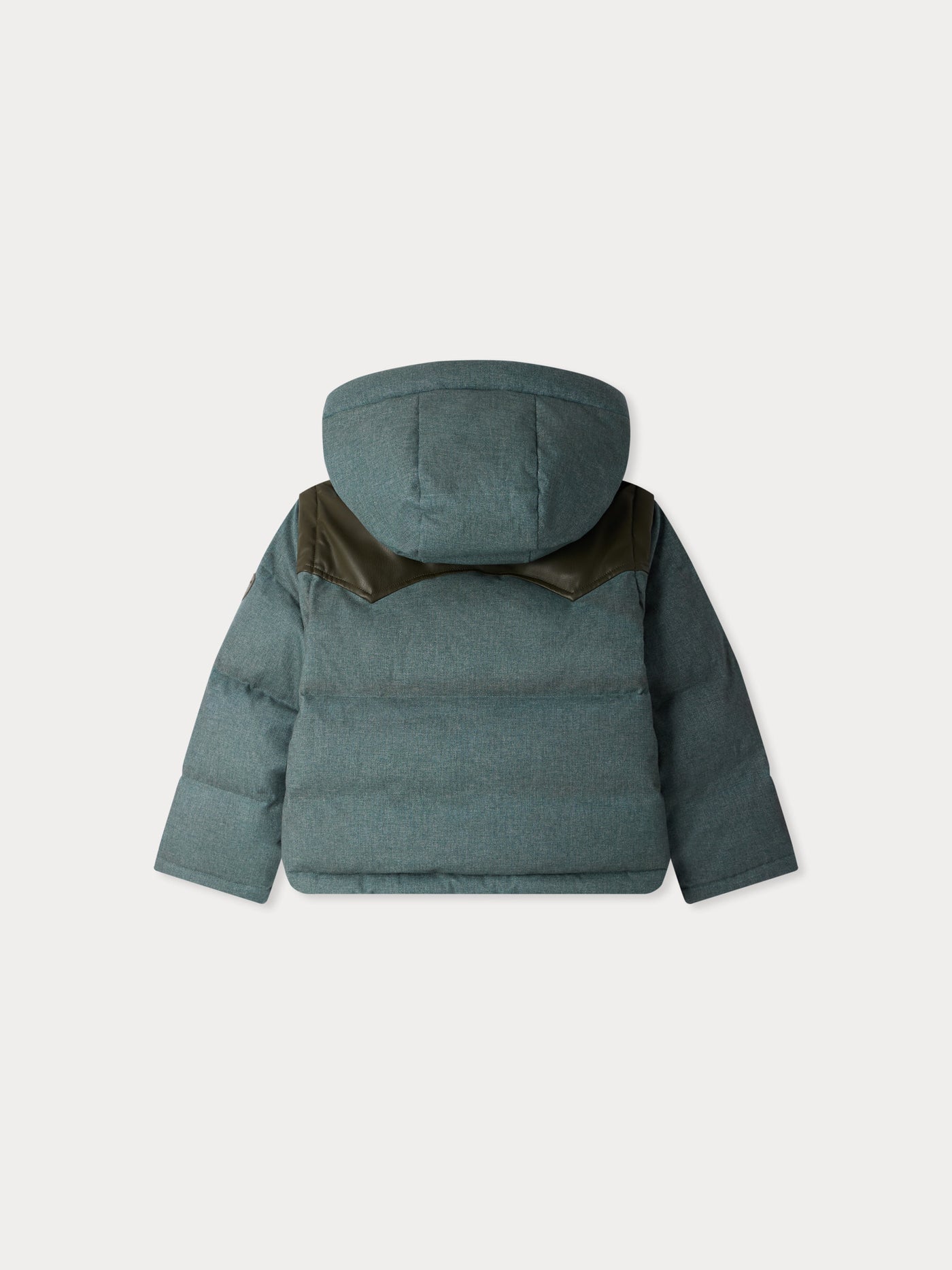 Jareth down jacket with hood and removable sleeves