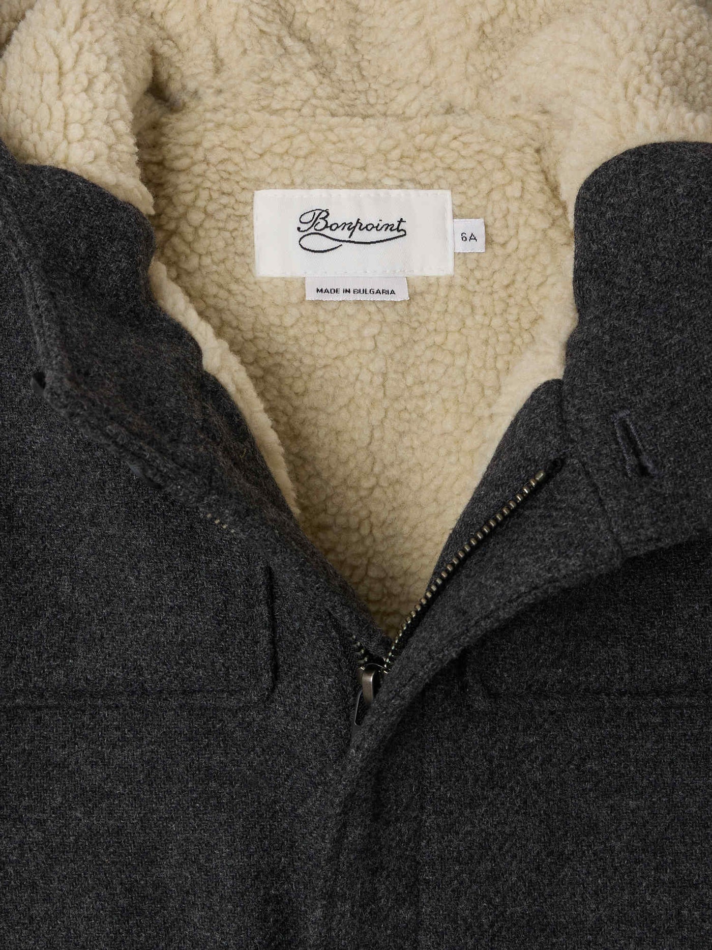 Duffle coat Julien en lainage doux doublé de fausse fourrure