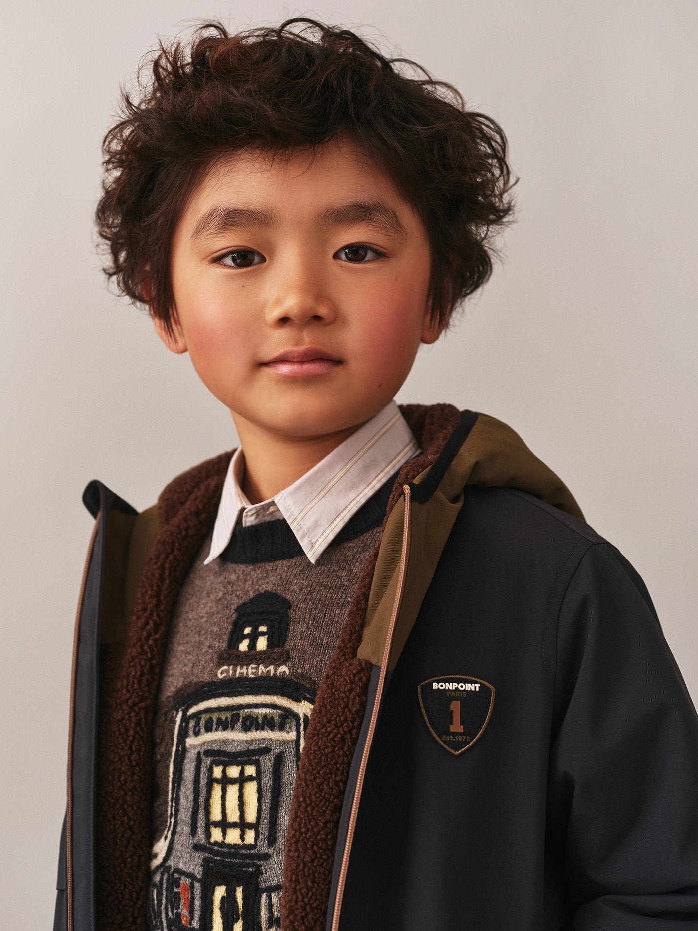 Wasserabweisende Johnston-Jacke mit Bonpoint-Aufnäher