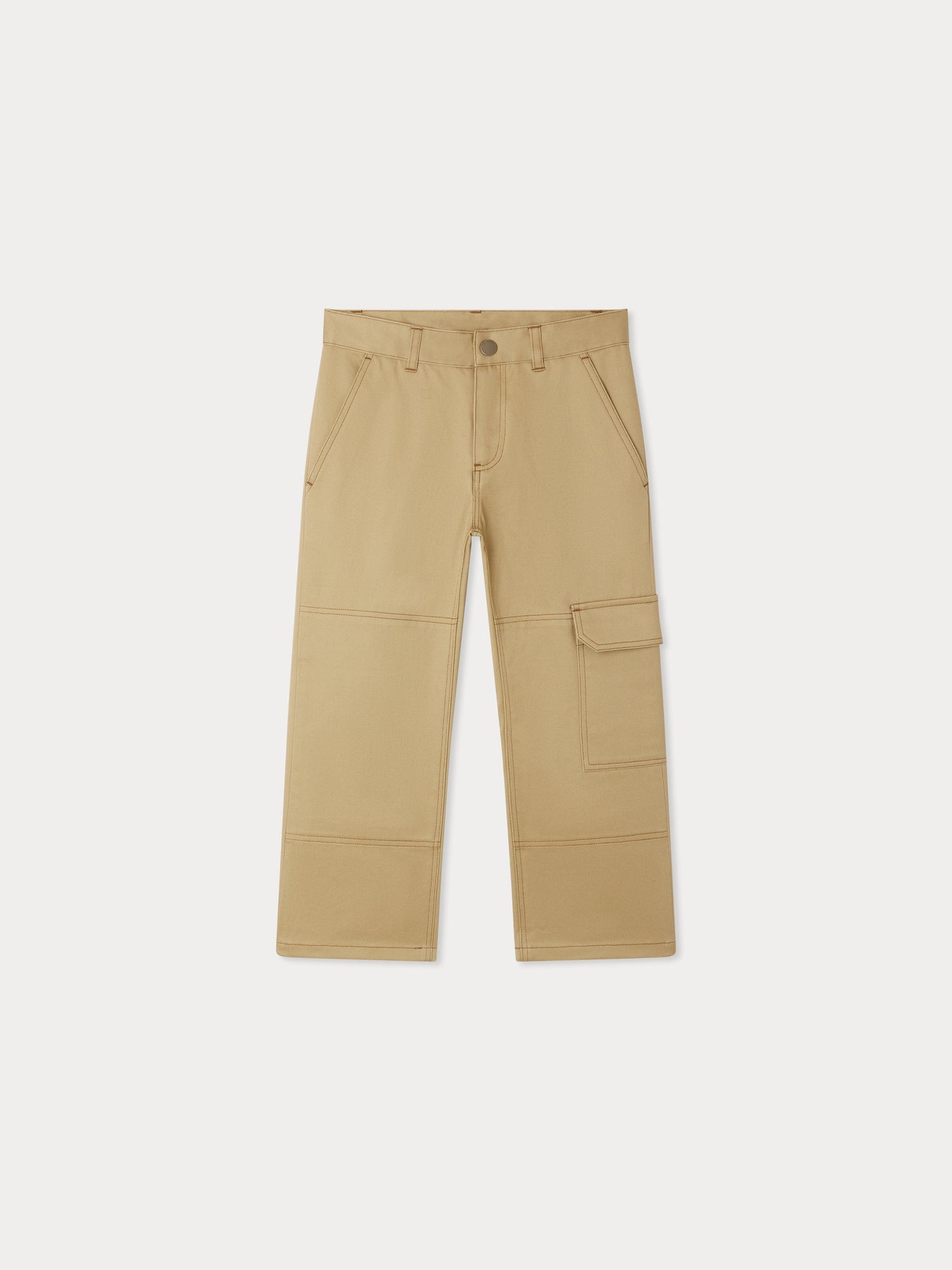 Pantaloni Jeremy con toppa al ginocchio in cotone biologico